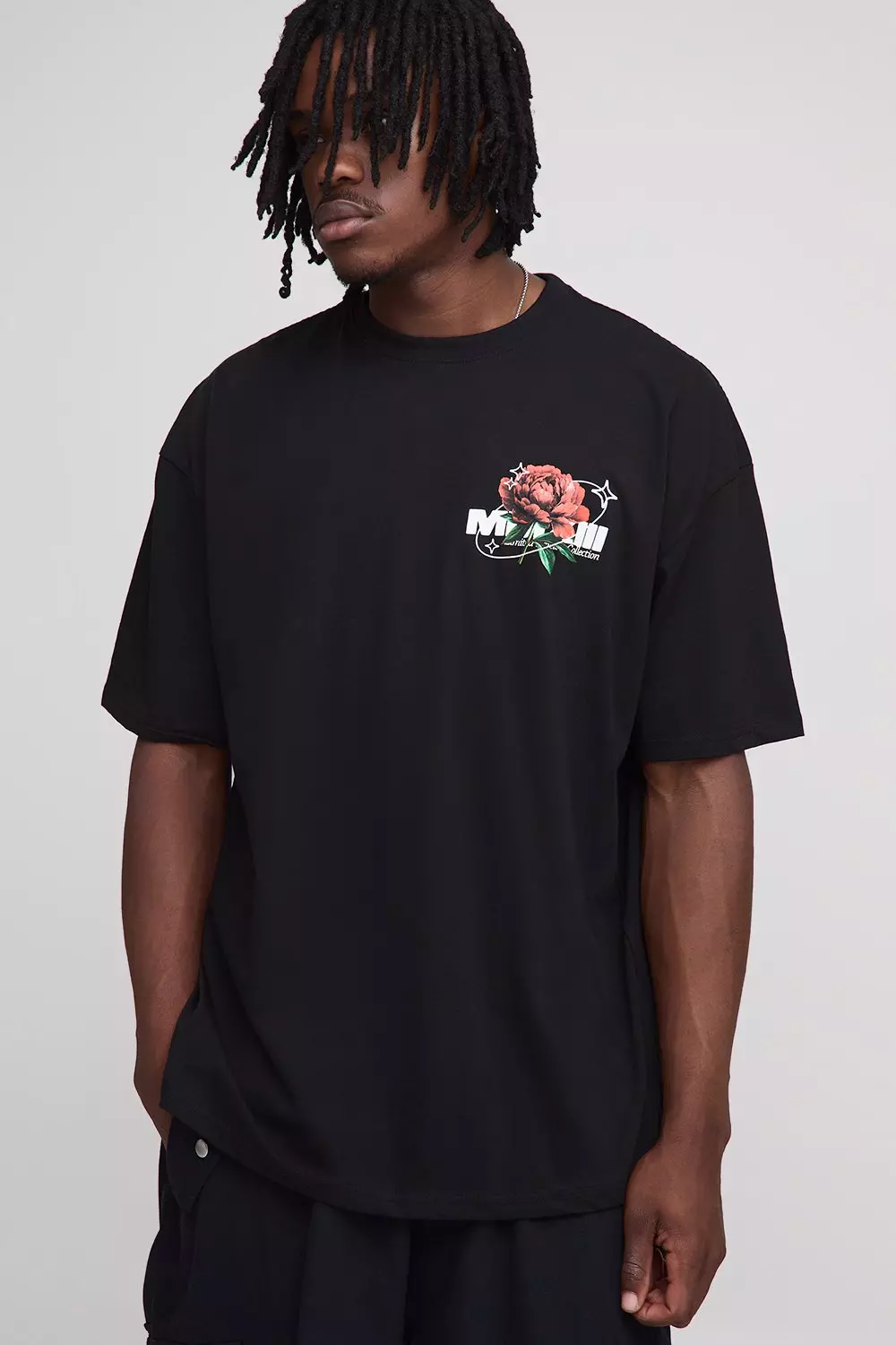 Tall Oversized Floral Print T-Shirt | boohooMAN USA