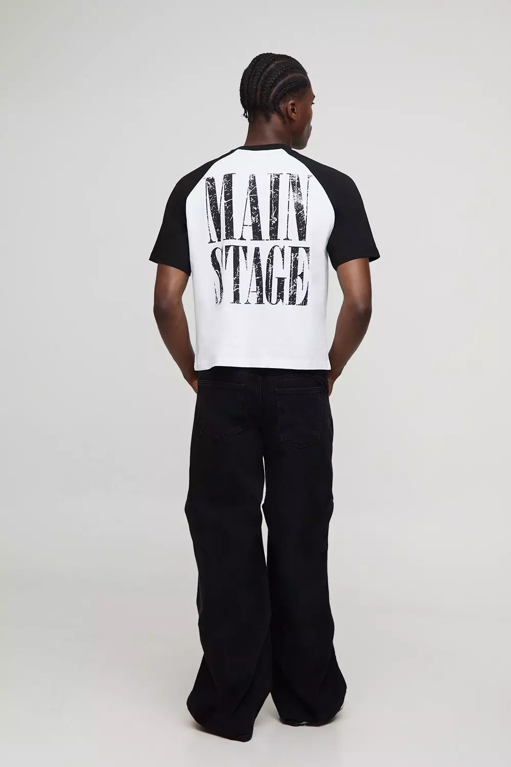 Shrunken Boxy Short Sleeve Raglan T-Shirt | boohooMAN USA