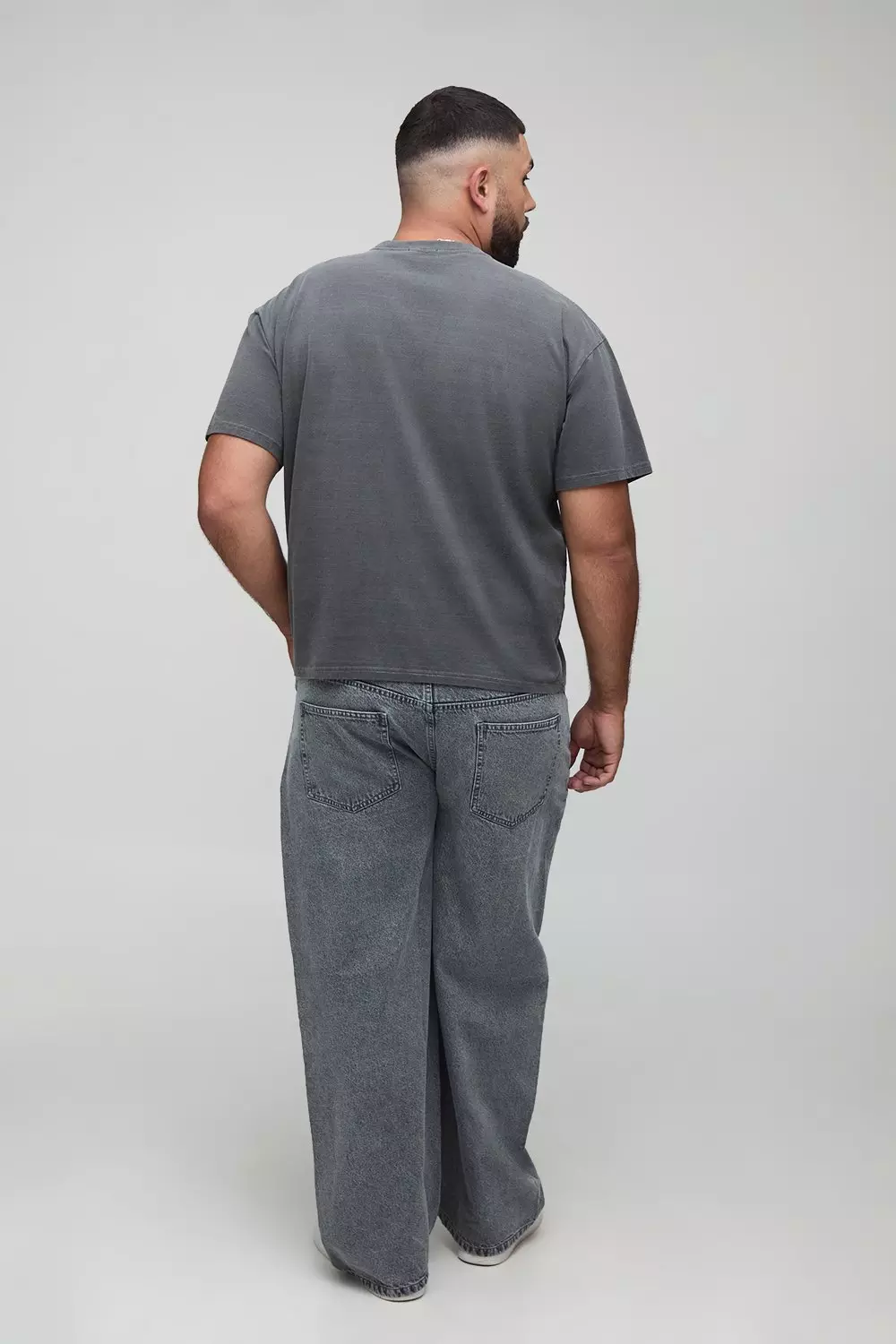 Plus Oversized Official Moto Washed Print T-Shirt | boohooMAN USA