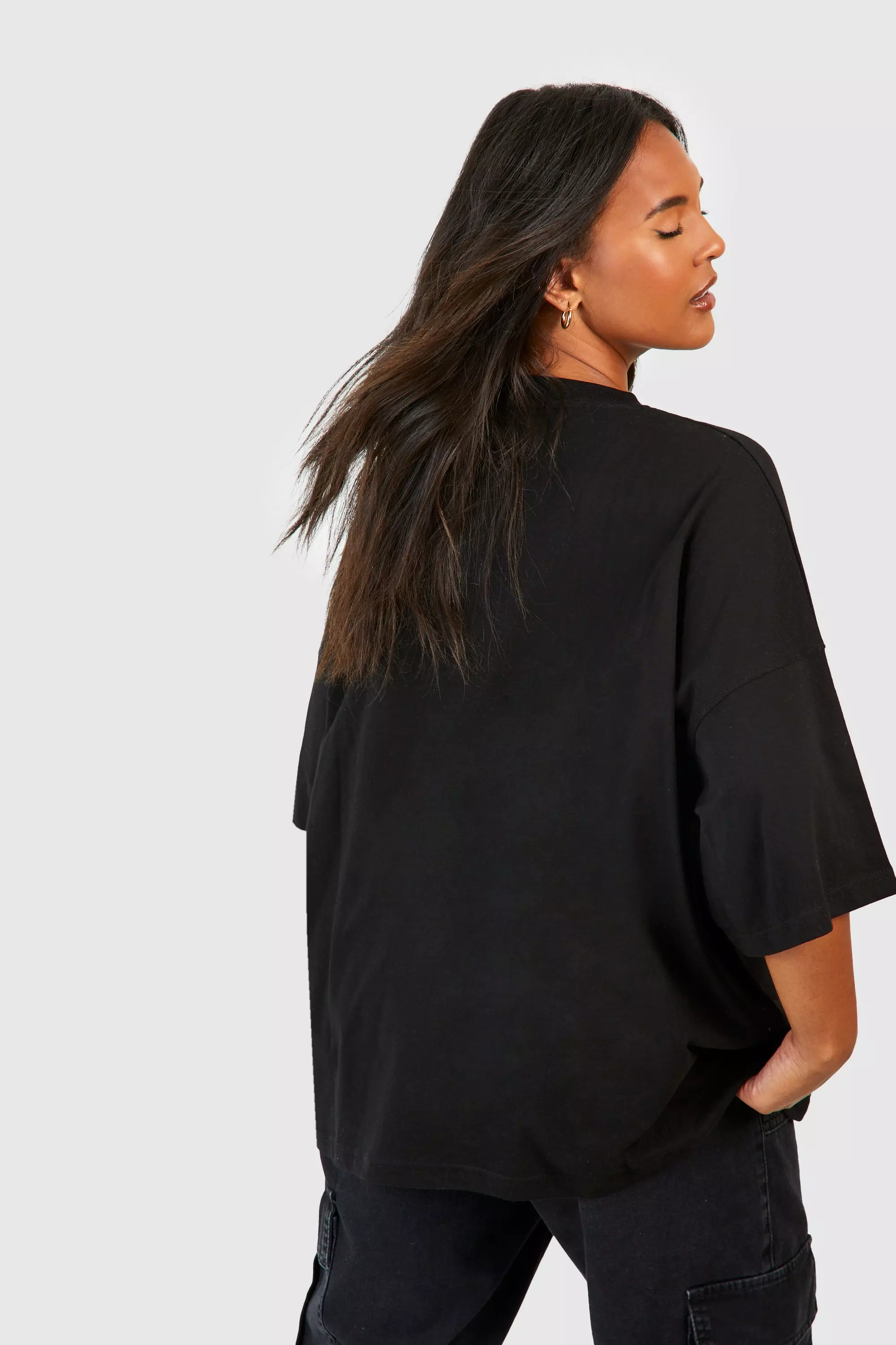 Black DSGN Studio Applique Oversized T-shirt alternative image