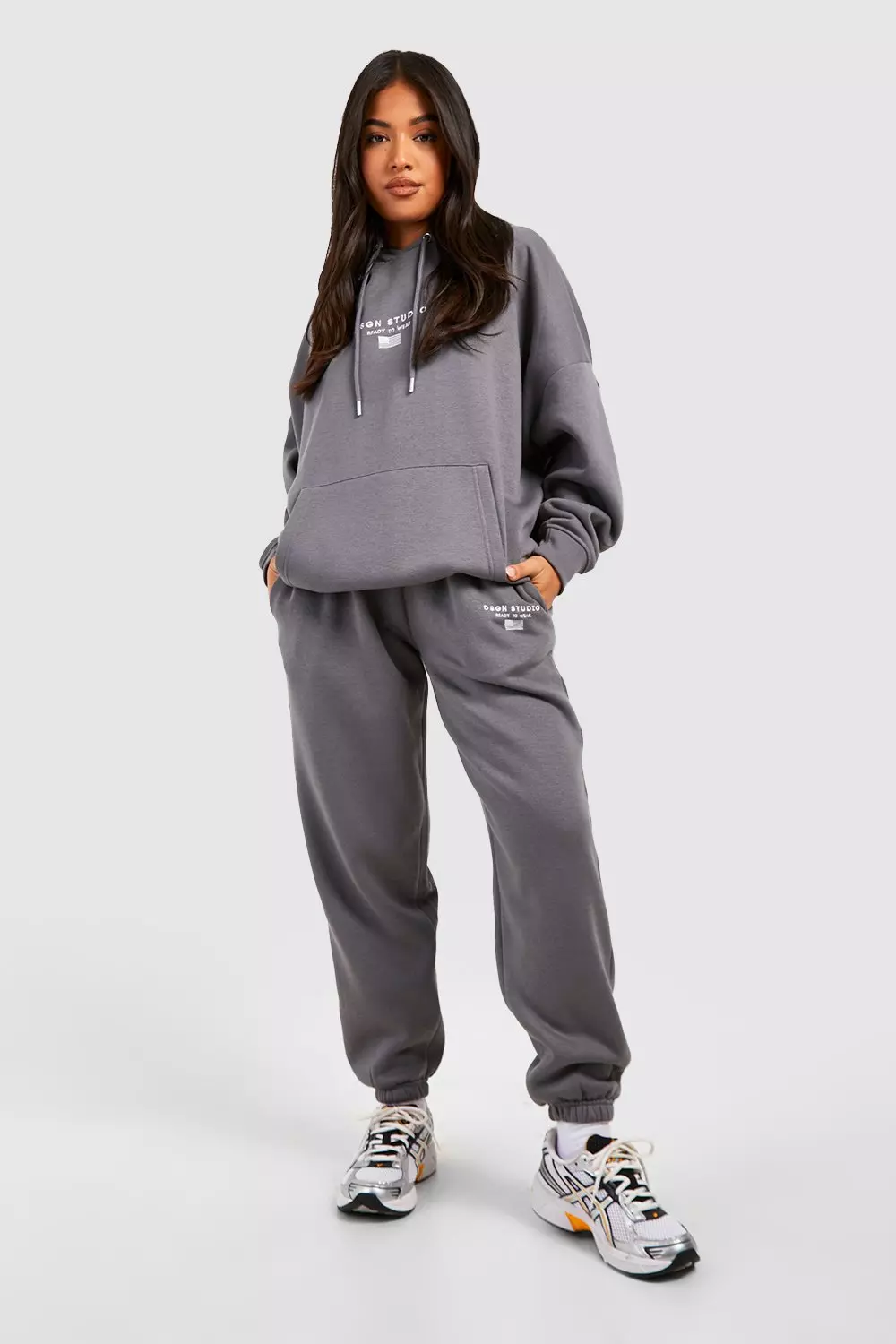 Charcoal Petite DSGN Studio Hooded Tracksuit alternative image