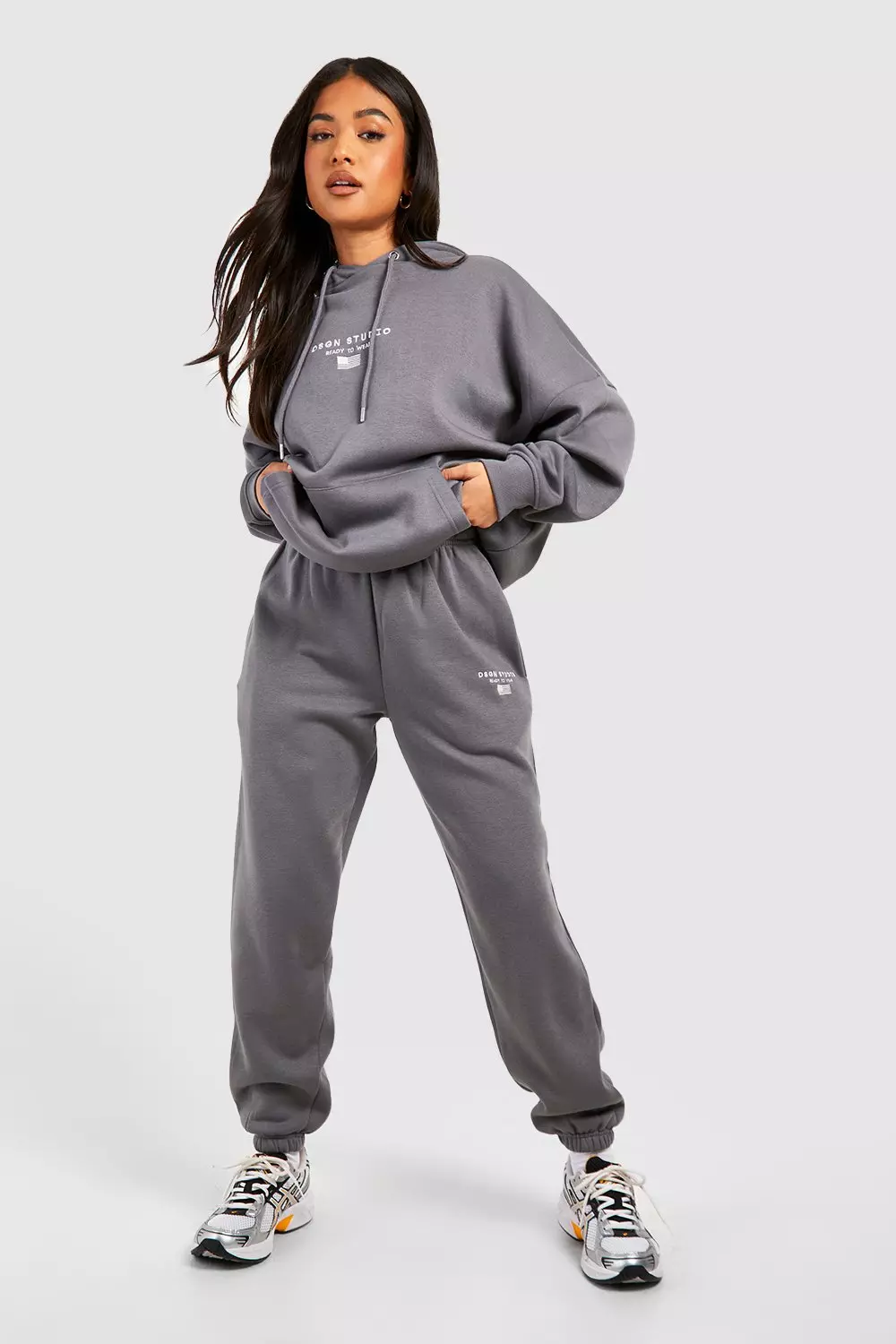 Charcoal Petite DSGN Studio Hooded Tracksuit alternative image