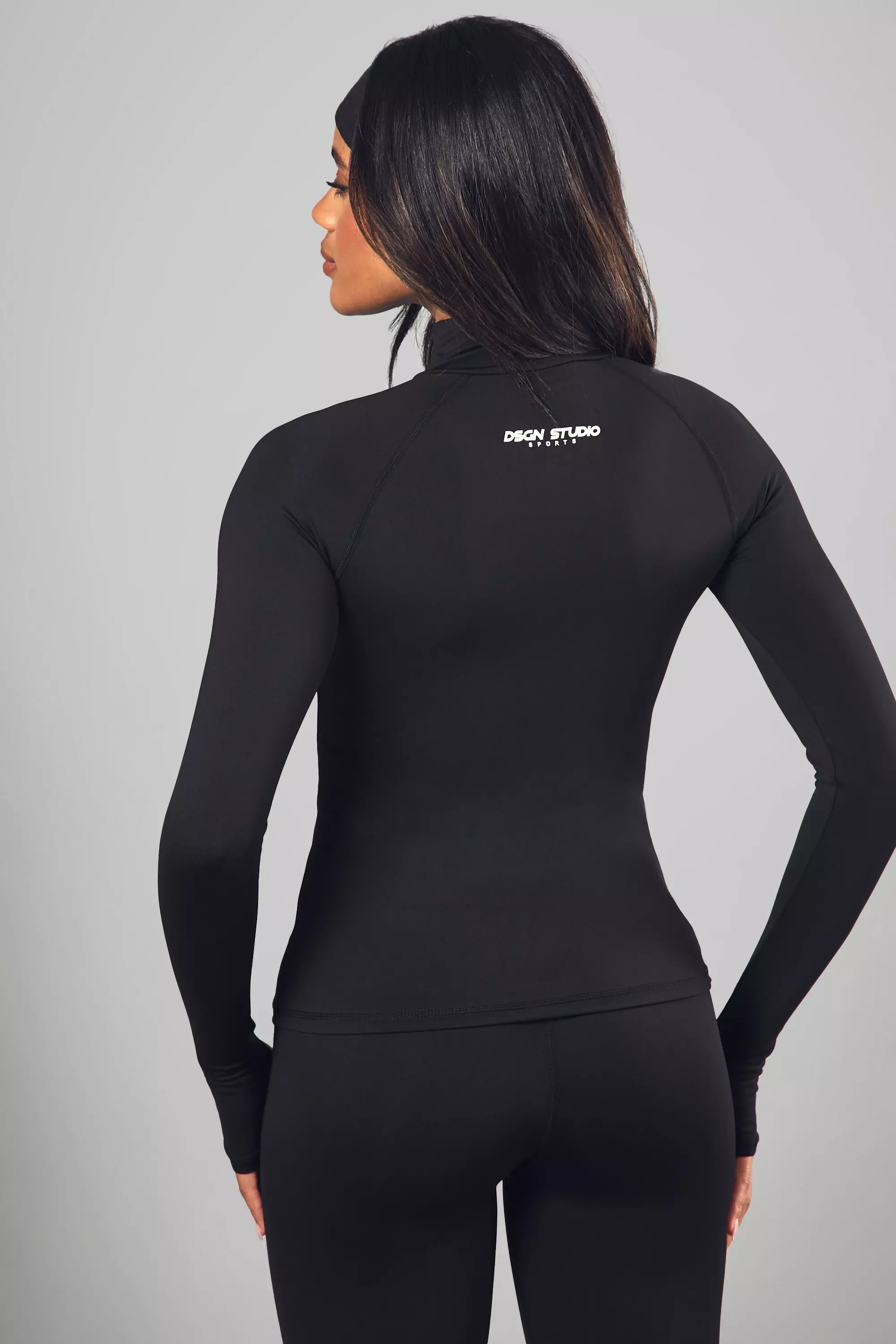 Black DSGN Studio Supersoft Peached Sculpt Zip Through Jacket alternative image