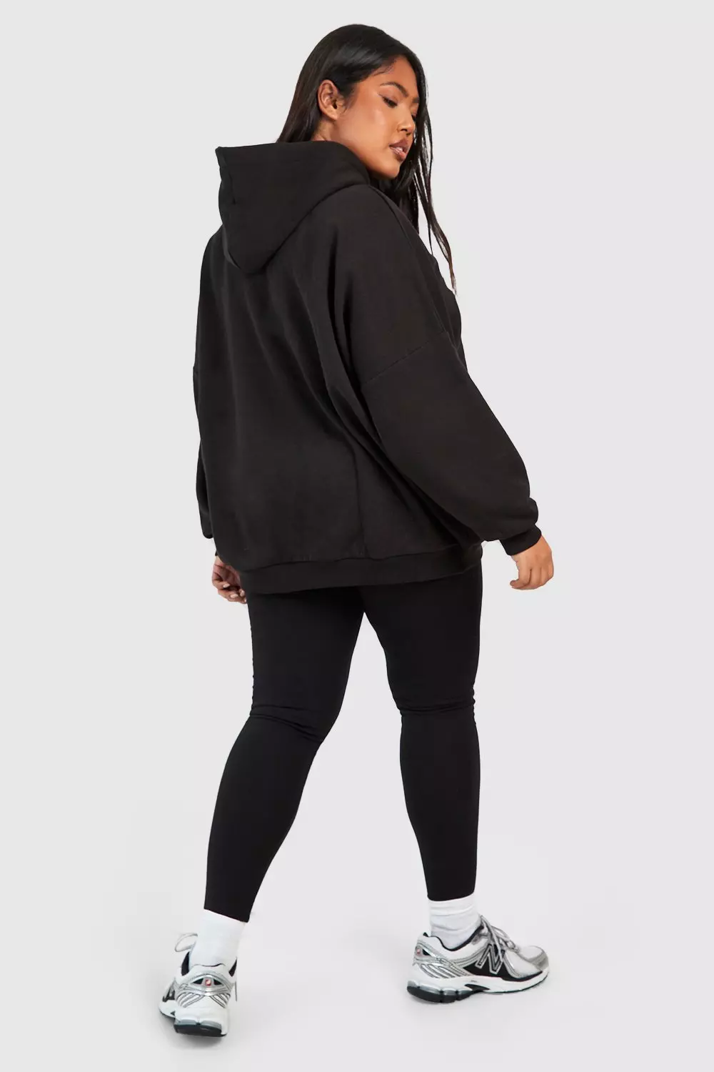 Black Plus DSGN Oversized Hoodie And Legging Set alternative image