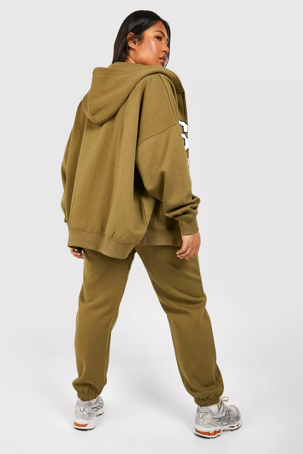 Khaki Plus DSGN Studio Puff Print Oversized Cuffed Jogger alternative image