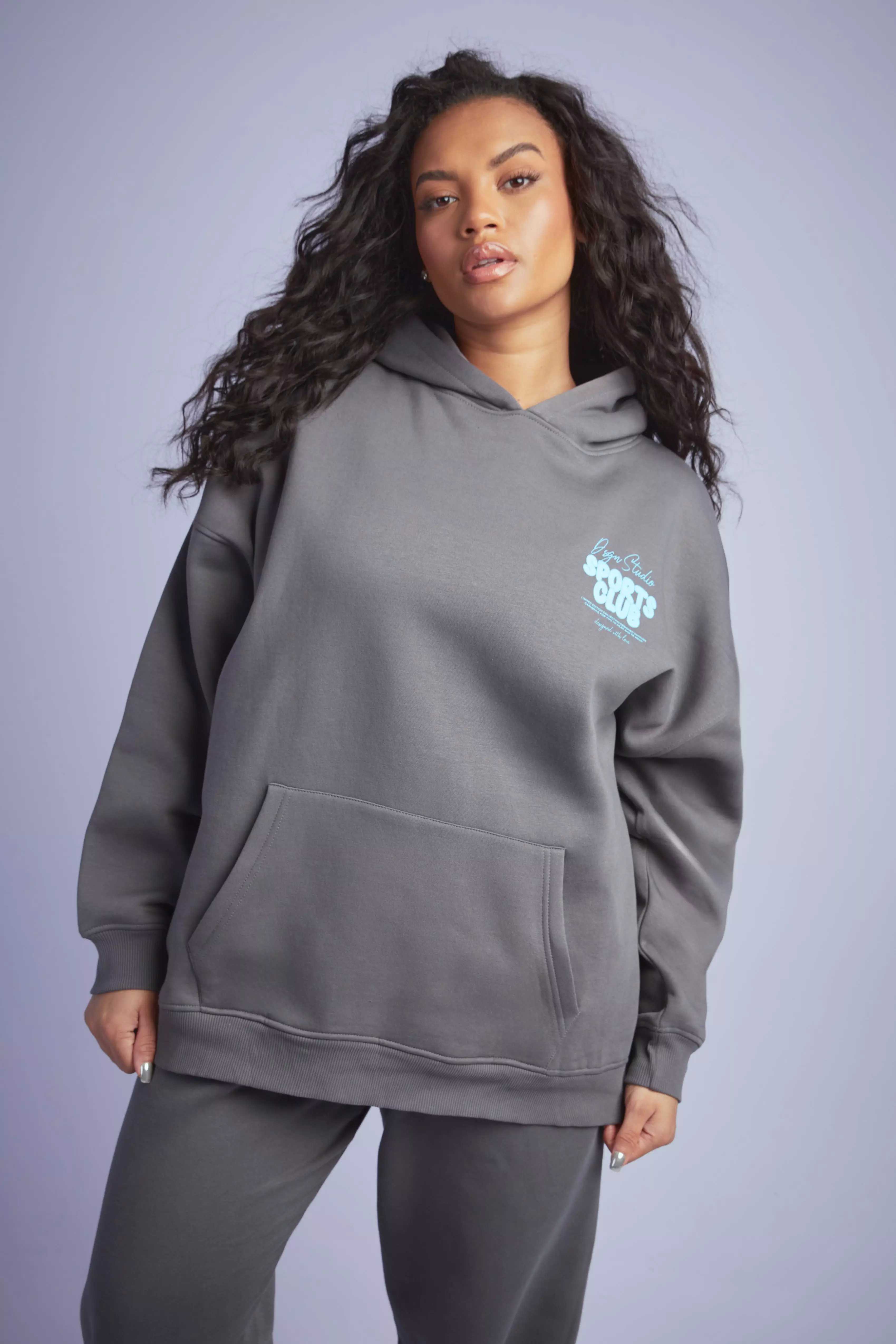 Charcoal Plus DSGN Studio Sport Oversized Hoodie alternative image