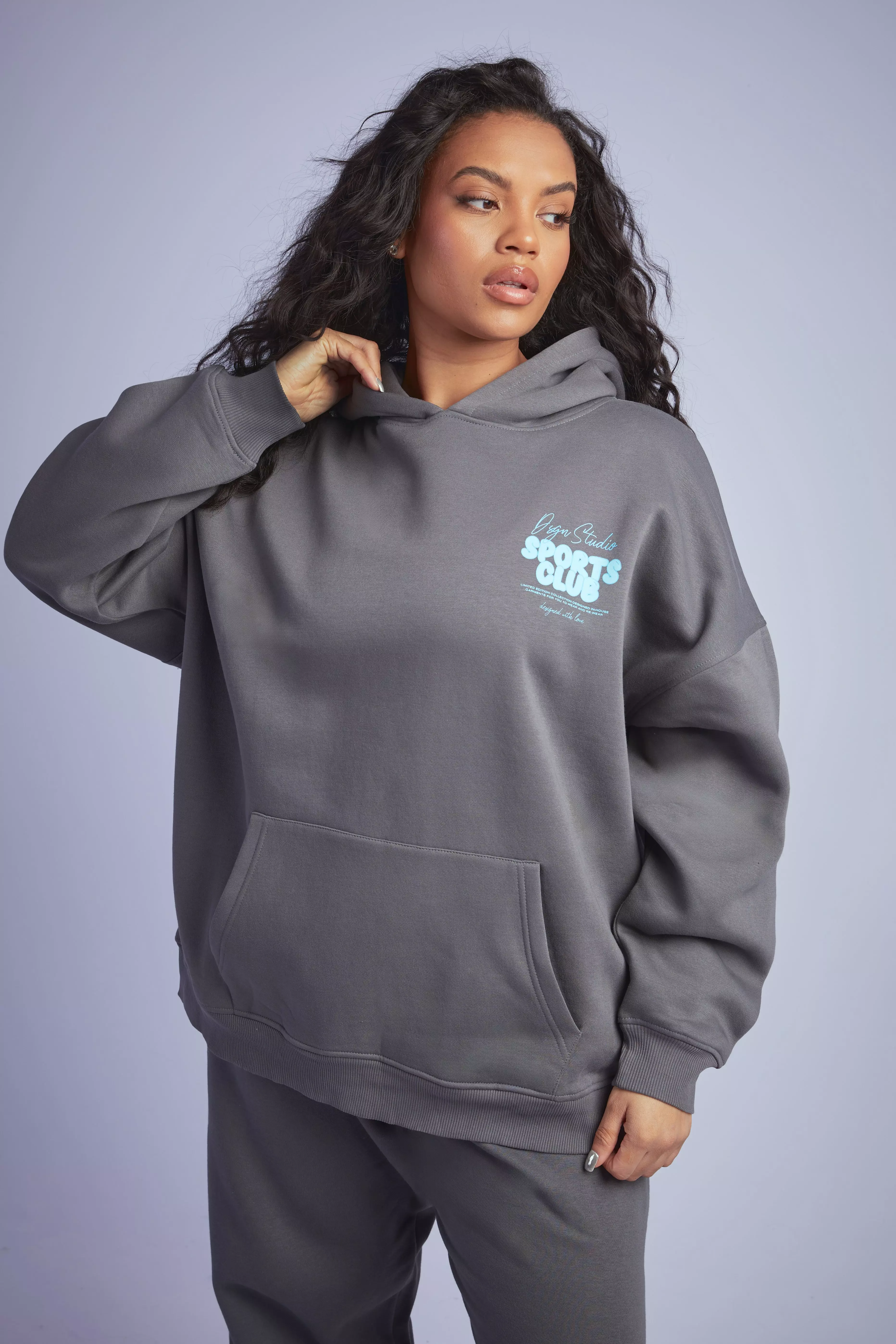 Charcoal Plus DSGN Studio Sport Oversized Hoodie alternative image