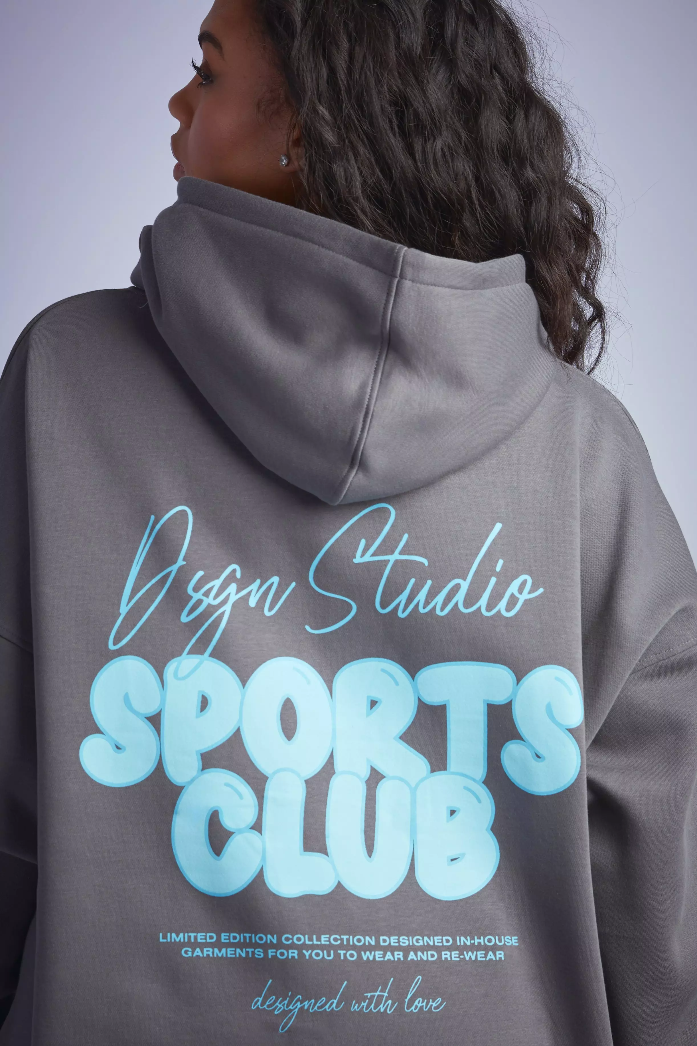 Charcoal Plus DSGN Studio Sport Oversized Hoodie alternative image