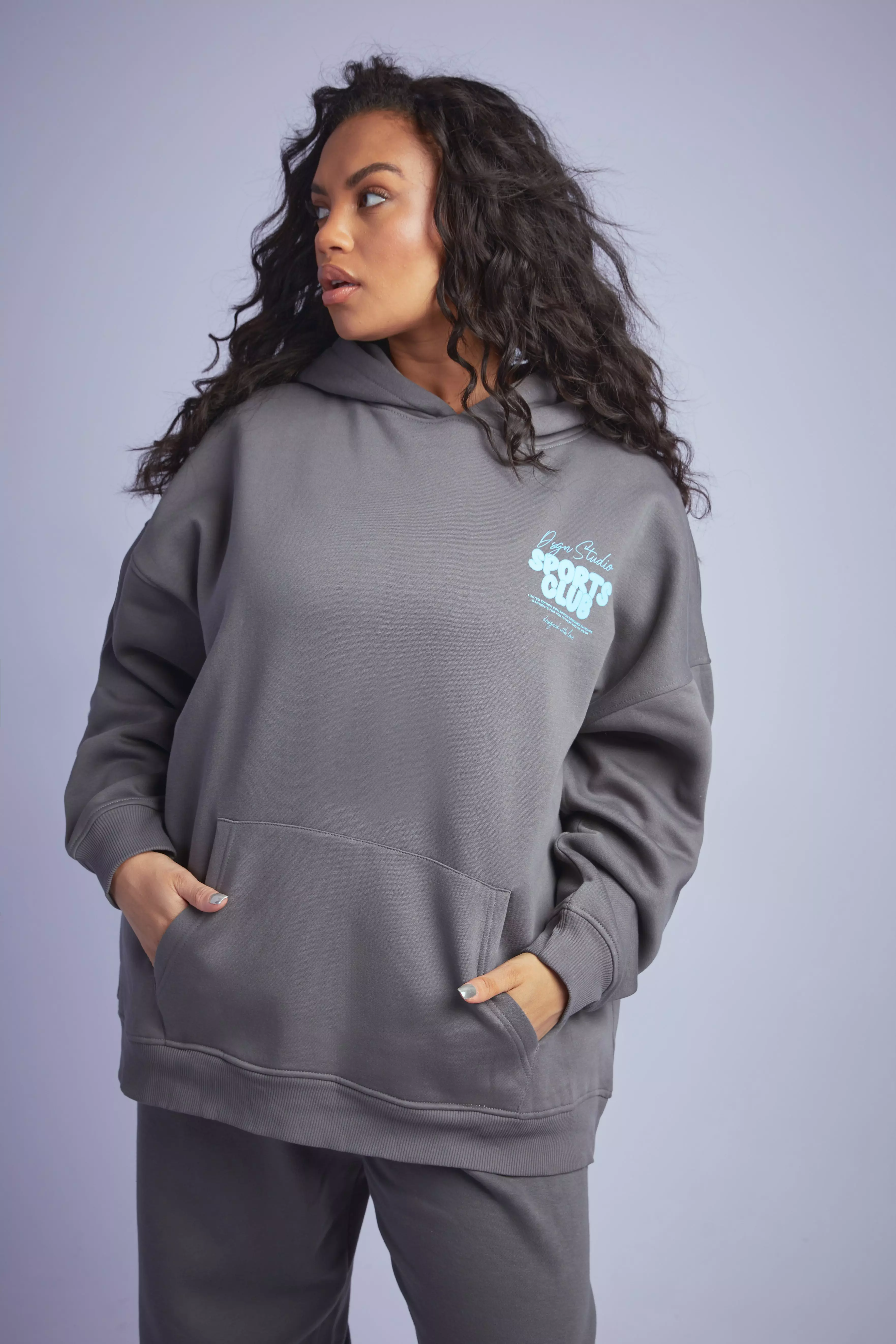 Charcoal Plus DSGN Studio Sport Oversized Hoodie alternative image