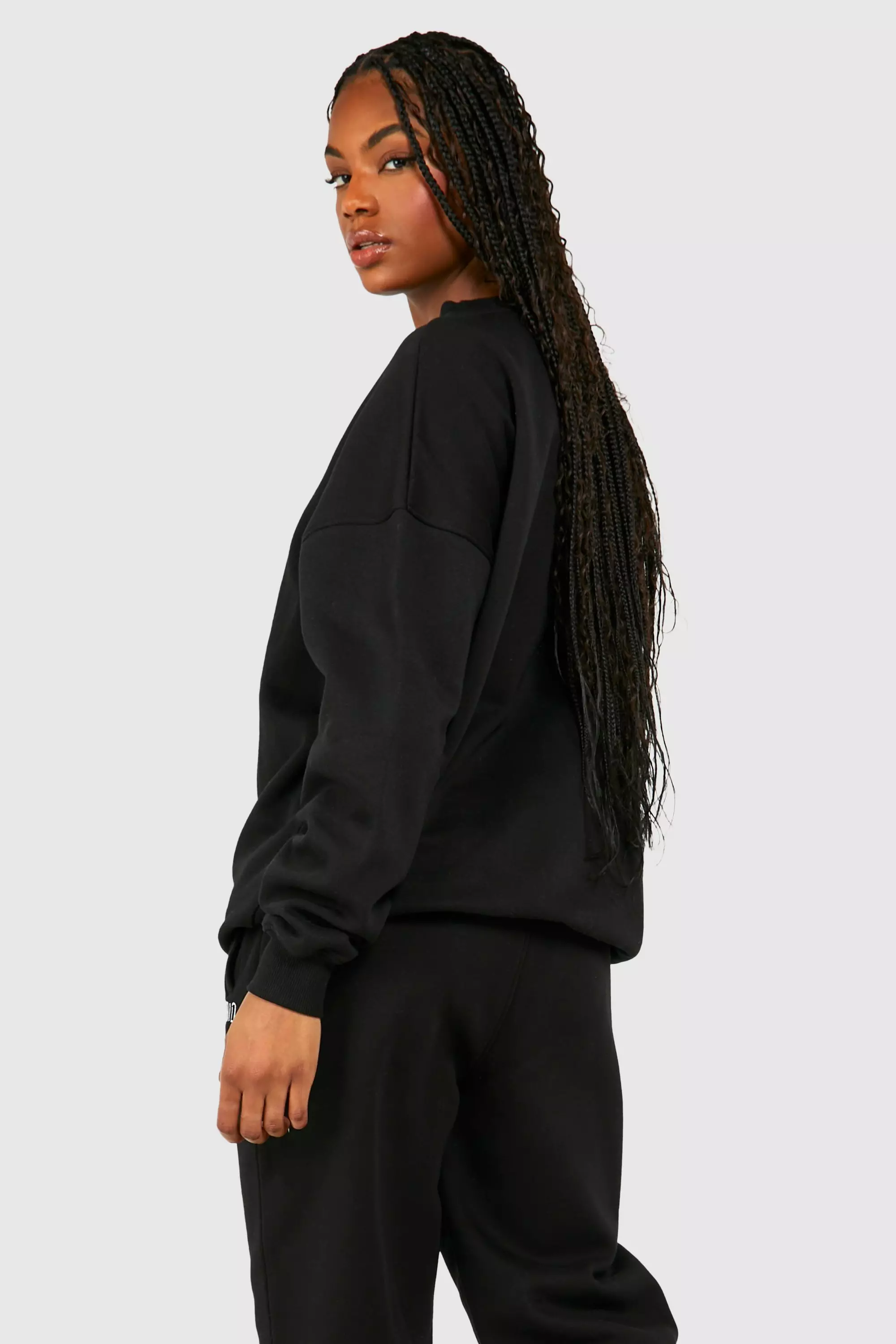 Black Tall DSGN Studio Applique Sweatshirt alternative image