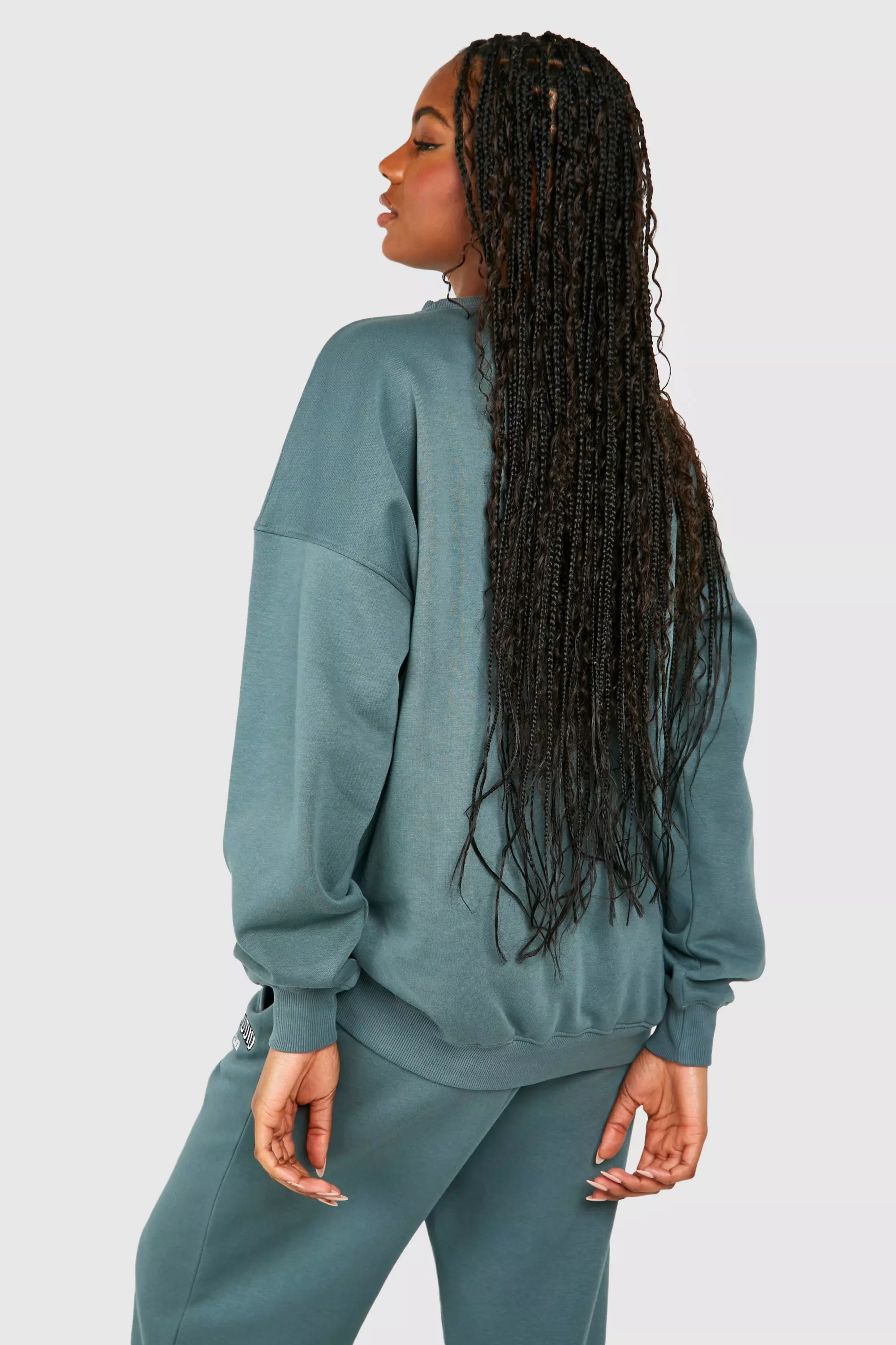 Teal Tall DSGN Studio Applique Sweatshirt alternative image