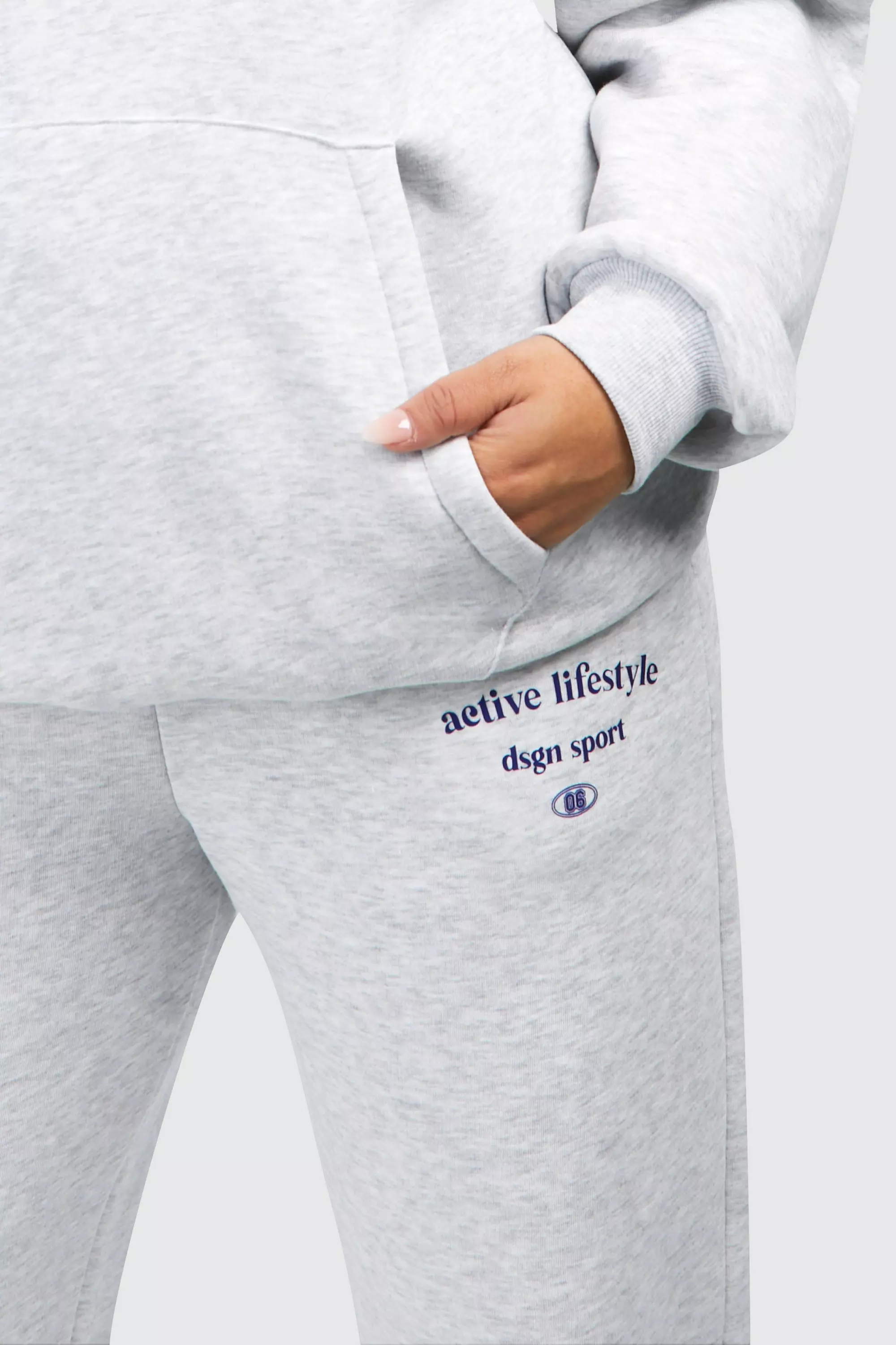 Ash grey Plus Active DSGN Studio Straight Leg Jogger alternative image