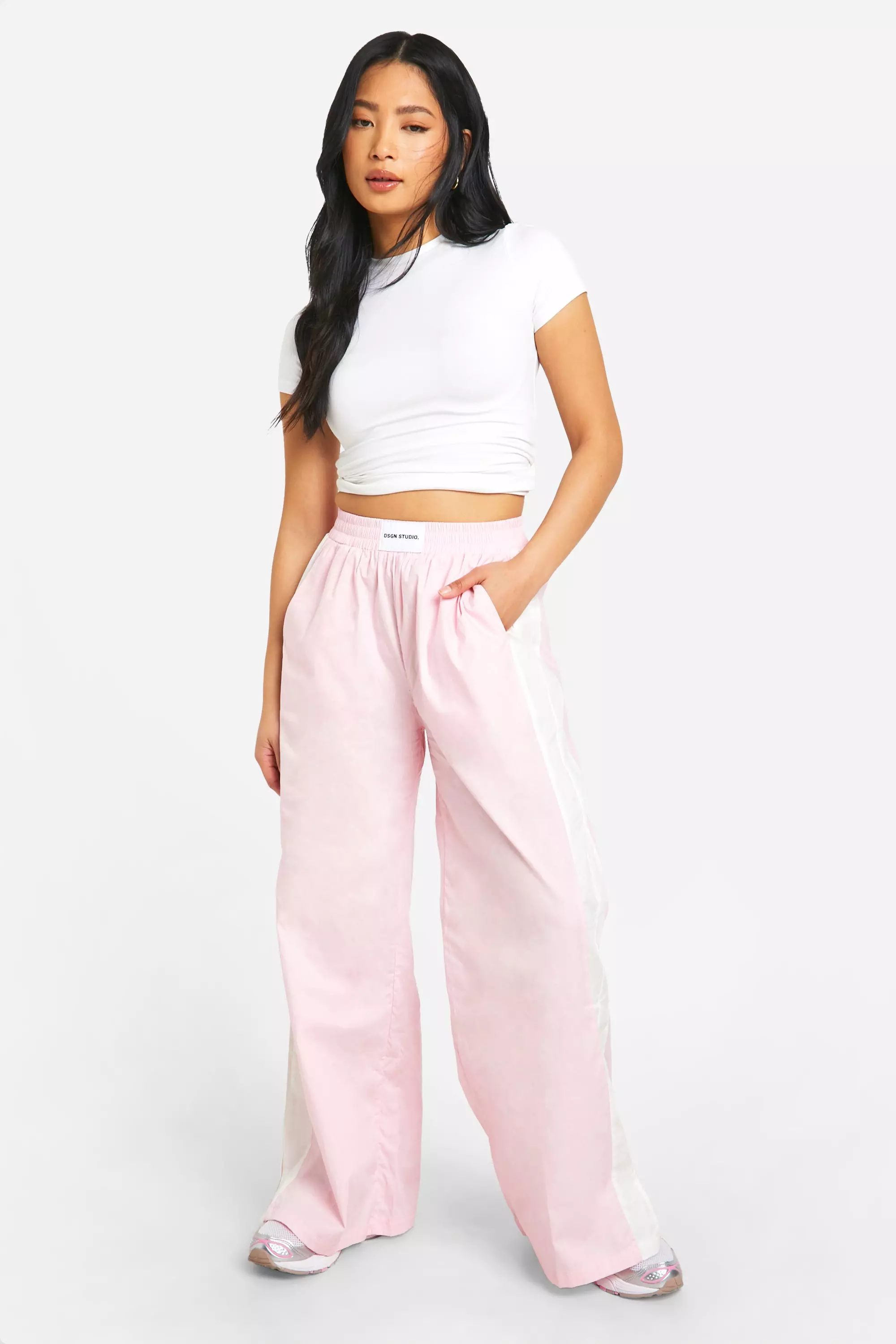 Pink Petite Textured DSGN Studio Trouser alternative image