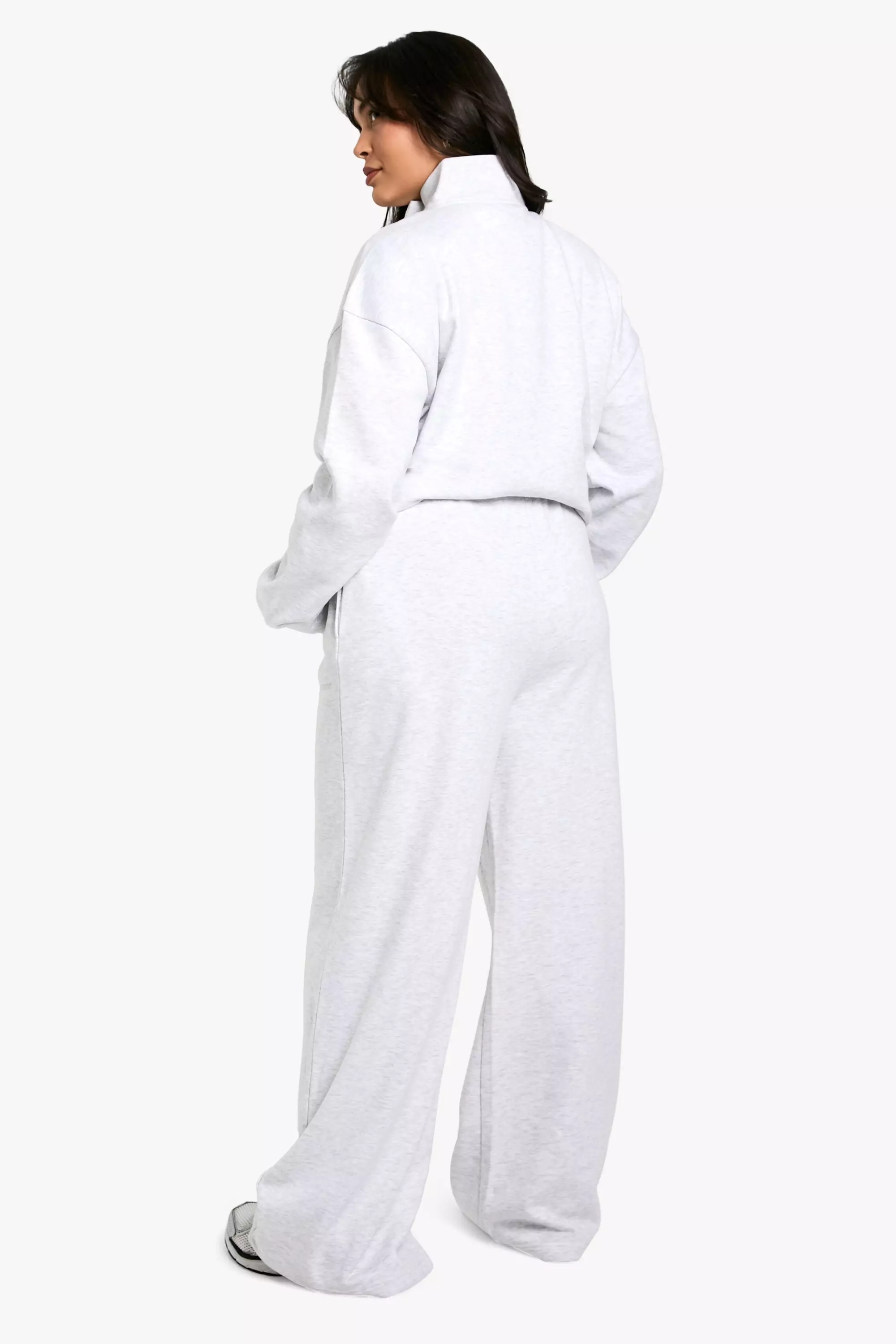 Ash grey Plus DSGN Studio Embroidered Wide Leg Jogger alternative image