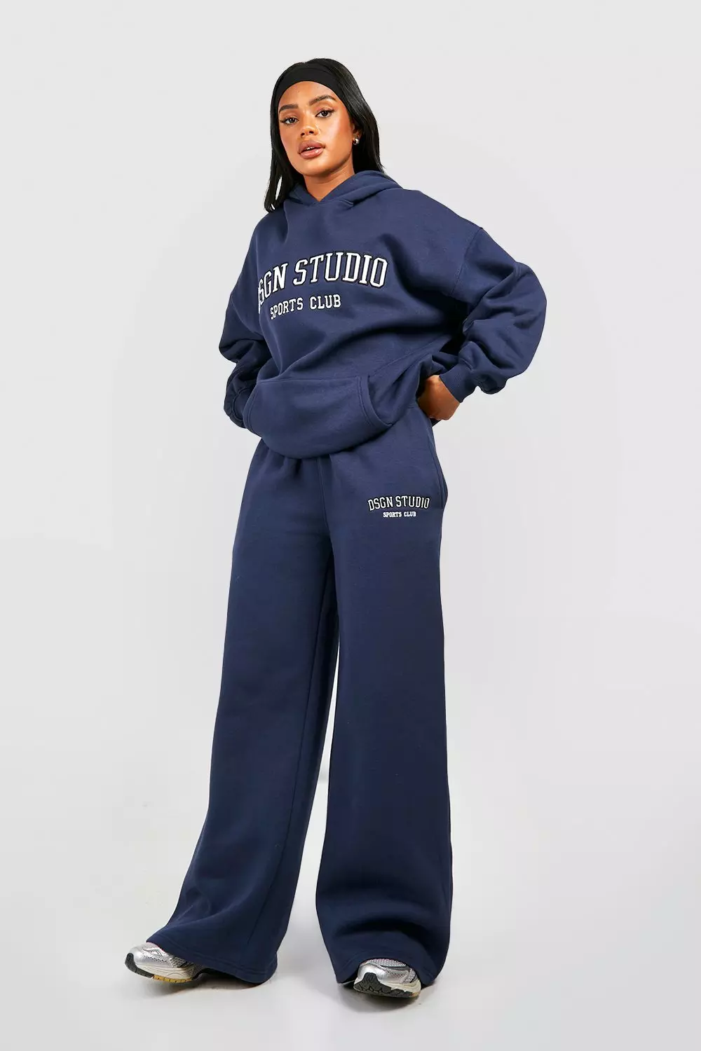 Navy DSGN Studio Applique Straight Leg Jogger alternative image