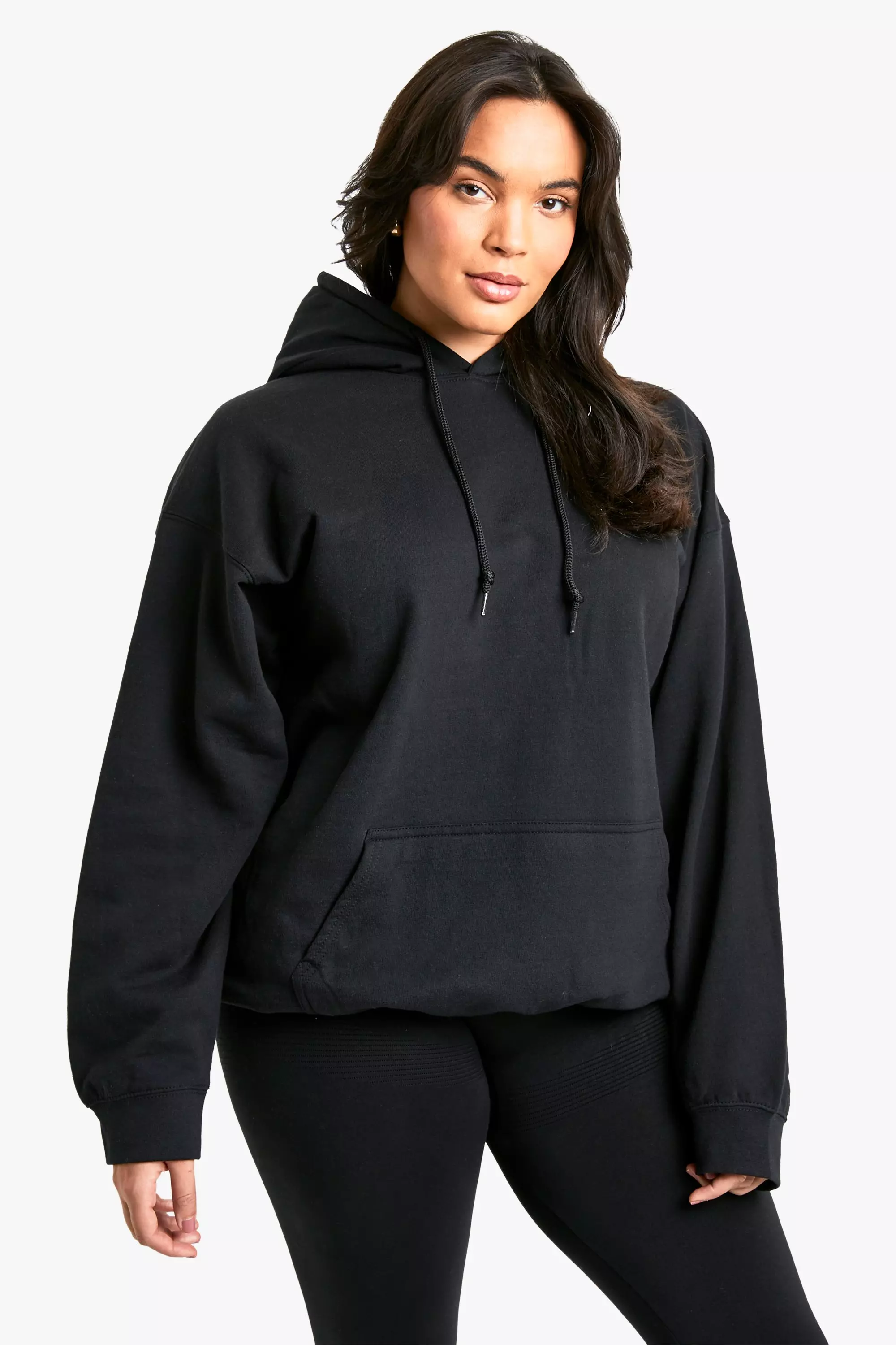 Black Plus Leopard DSGN Studio Oversized Hoodie alternative image