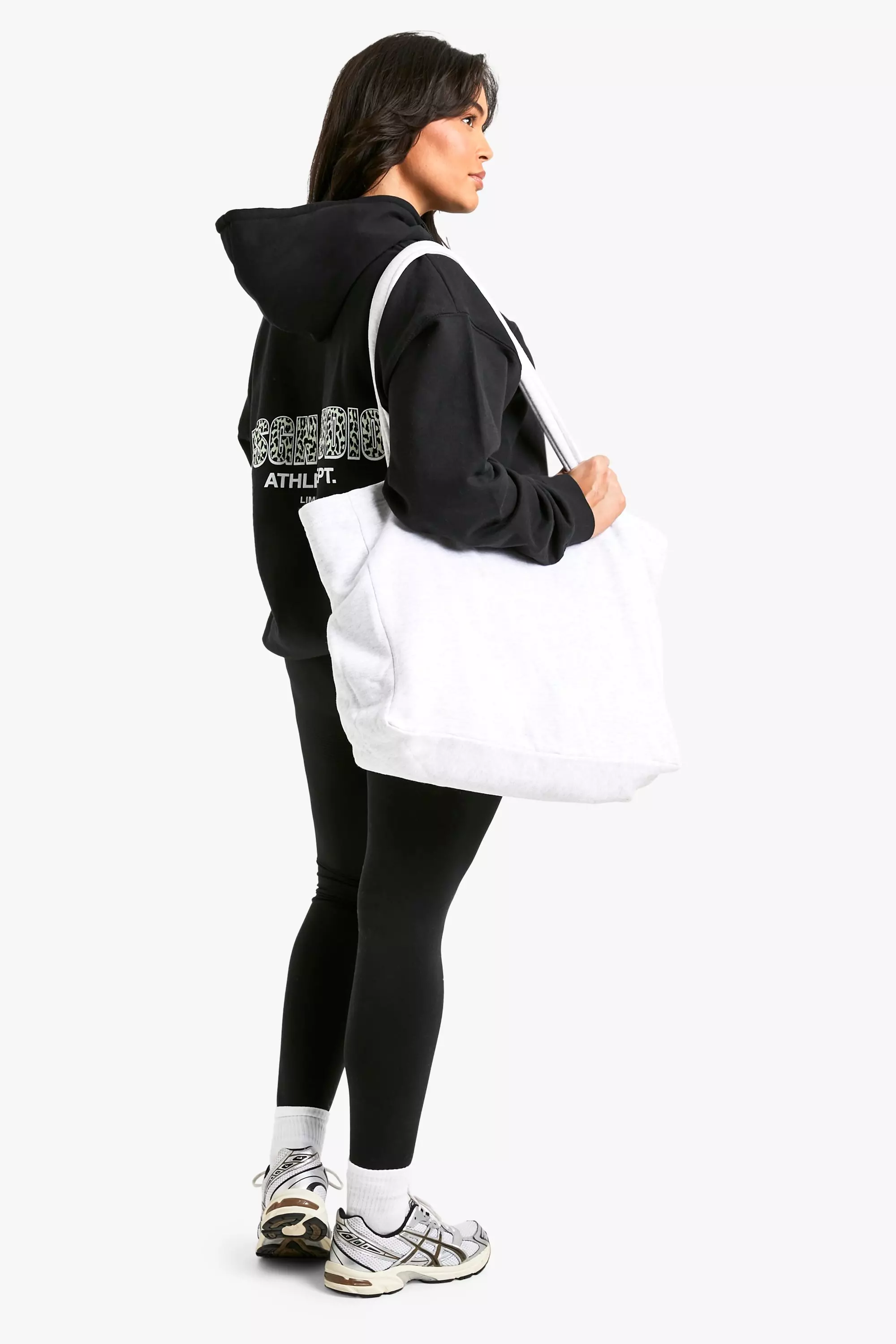 Black Plus Leopard DSGN Studio Oversized Hoodie alternative image