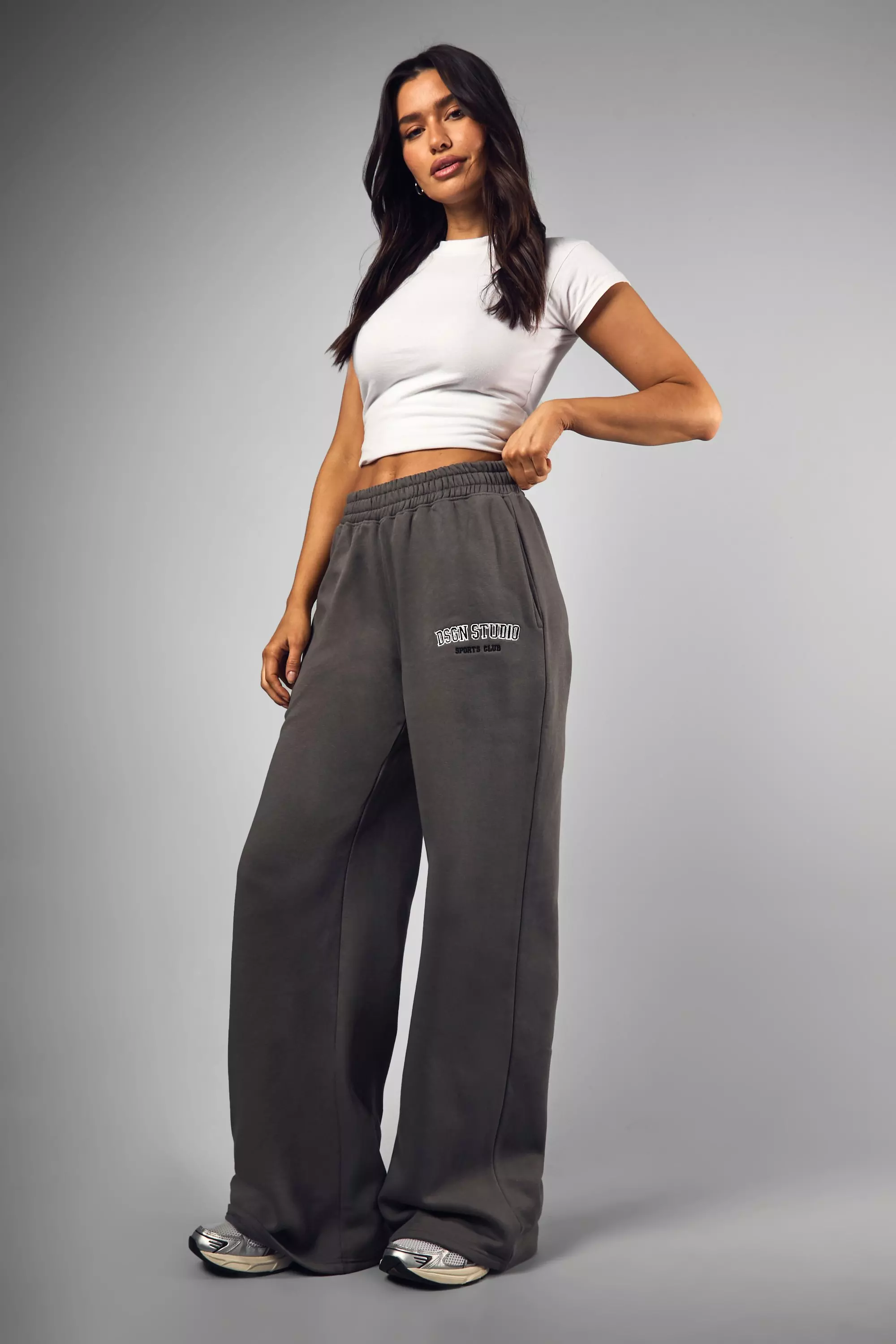 Khaki Tall DSGN Studio Applique Straight Leg Jogger alternative image
