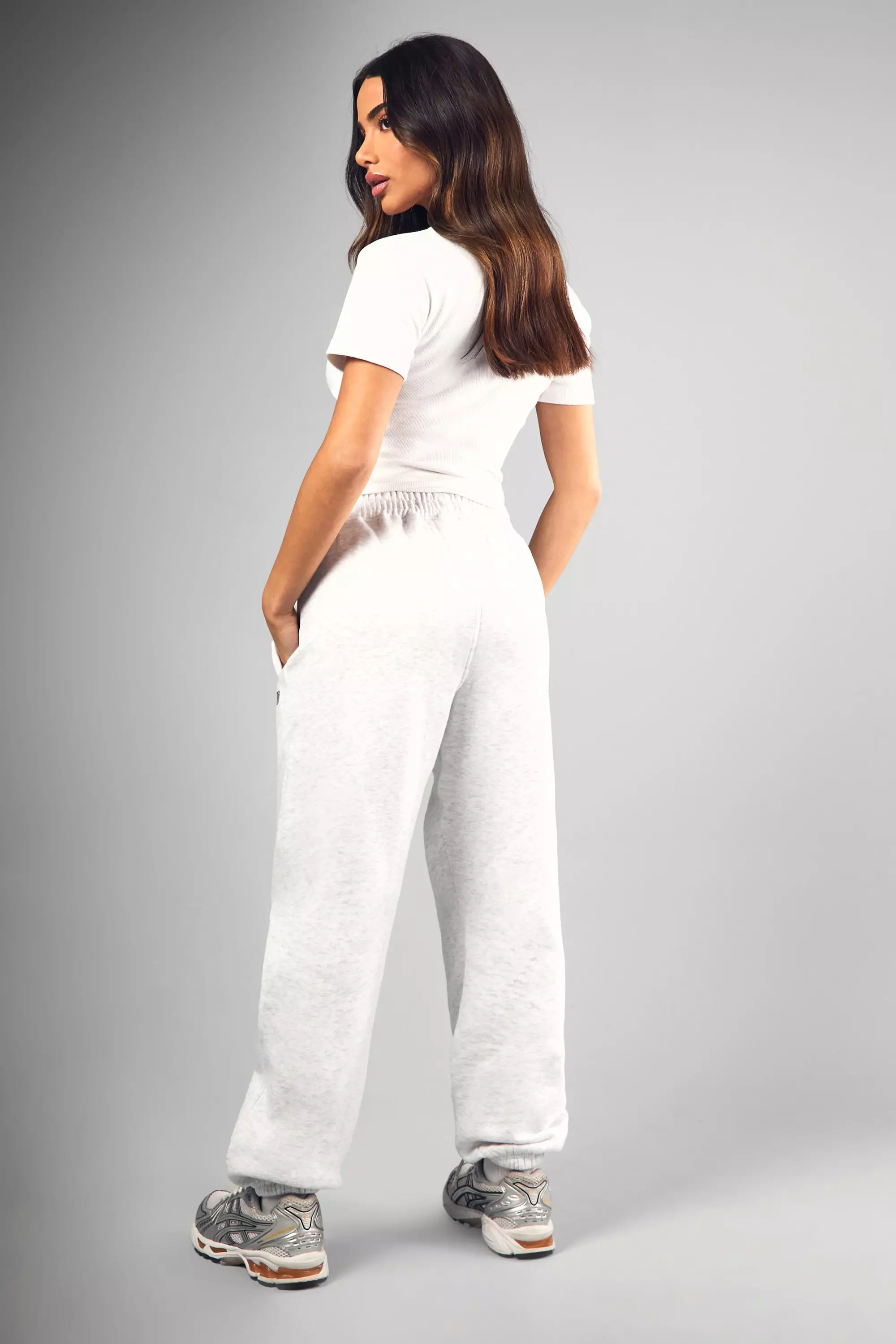 Ash grey Petite DSGN Studio Applique Oversized Jogger alternative image