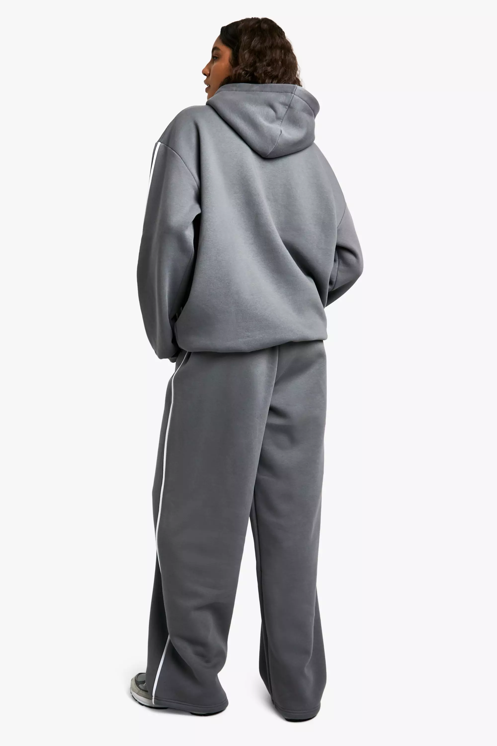 Charcoal Tall Side Stripe DSGN Sport Wide Leg Jogger alternative image