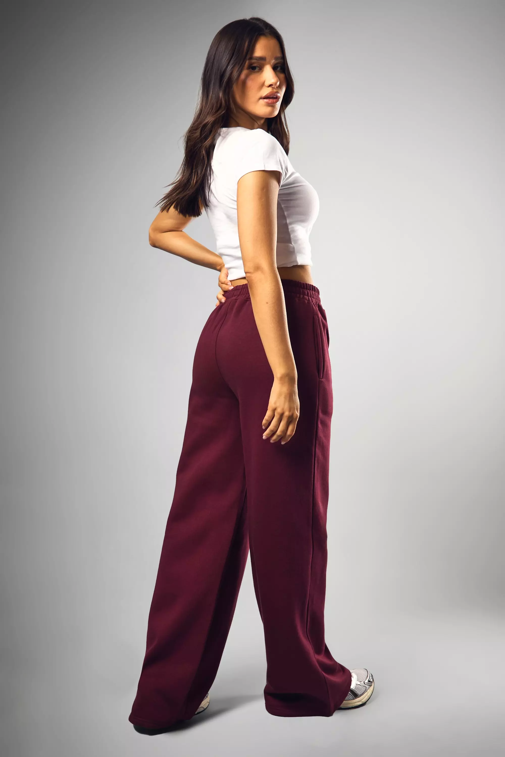 Burgundy Tall DSGN Studio Applique Straight Leg Jogger alternative image