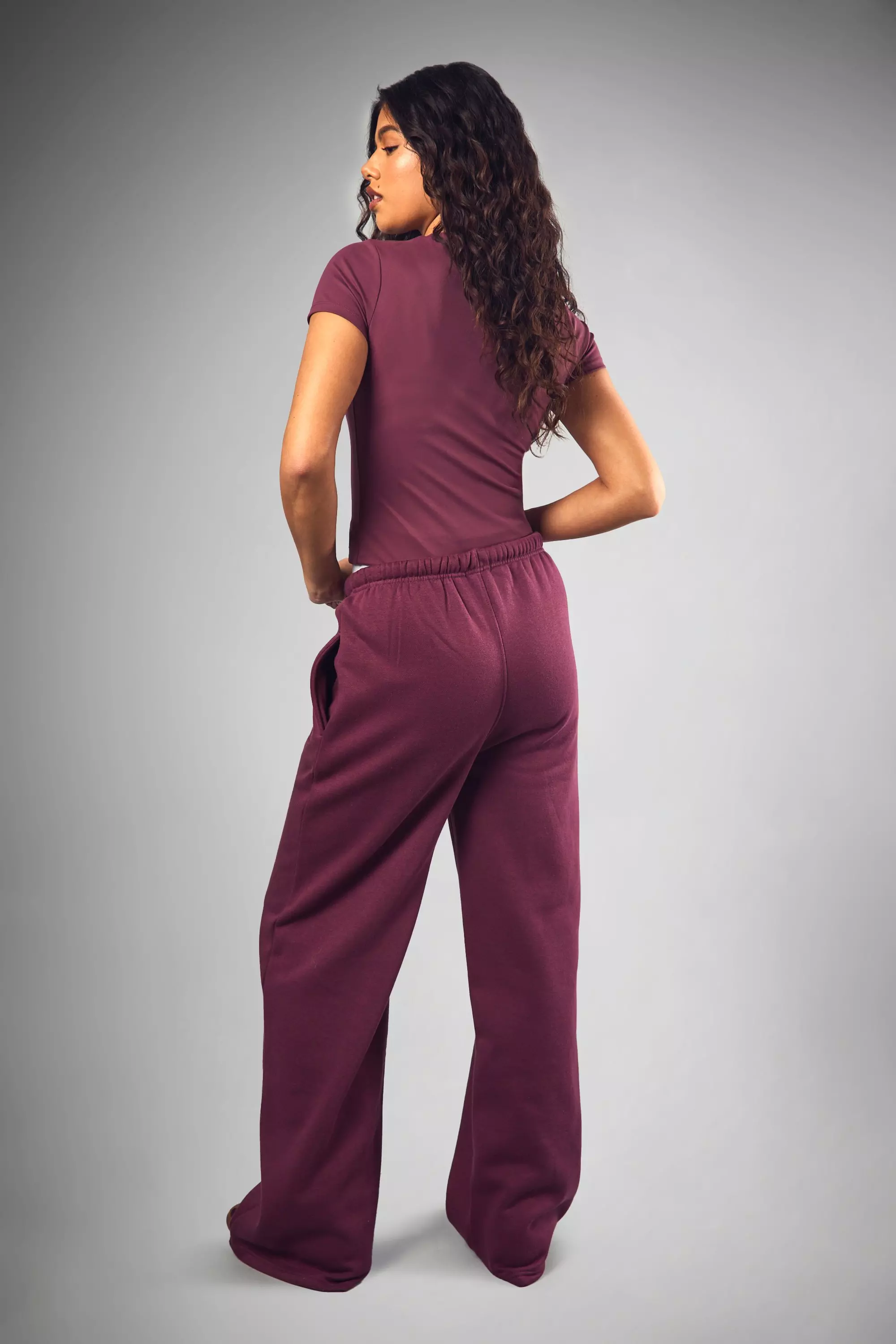 Plum DSGN Studio Contrast Script Straight Leg Joggers alternative image