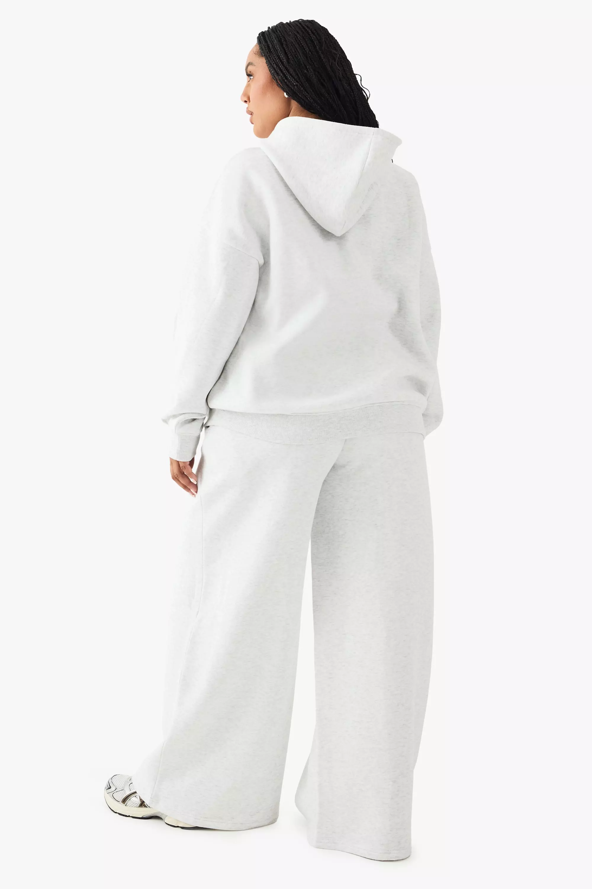 Ash grey Plus DSGN Studio Tie Waist Wide Leg Jogger alternative image