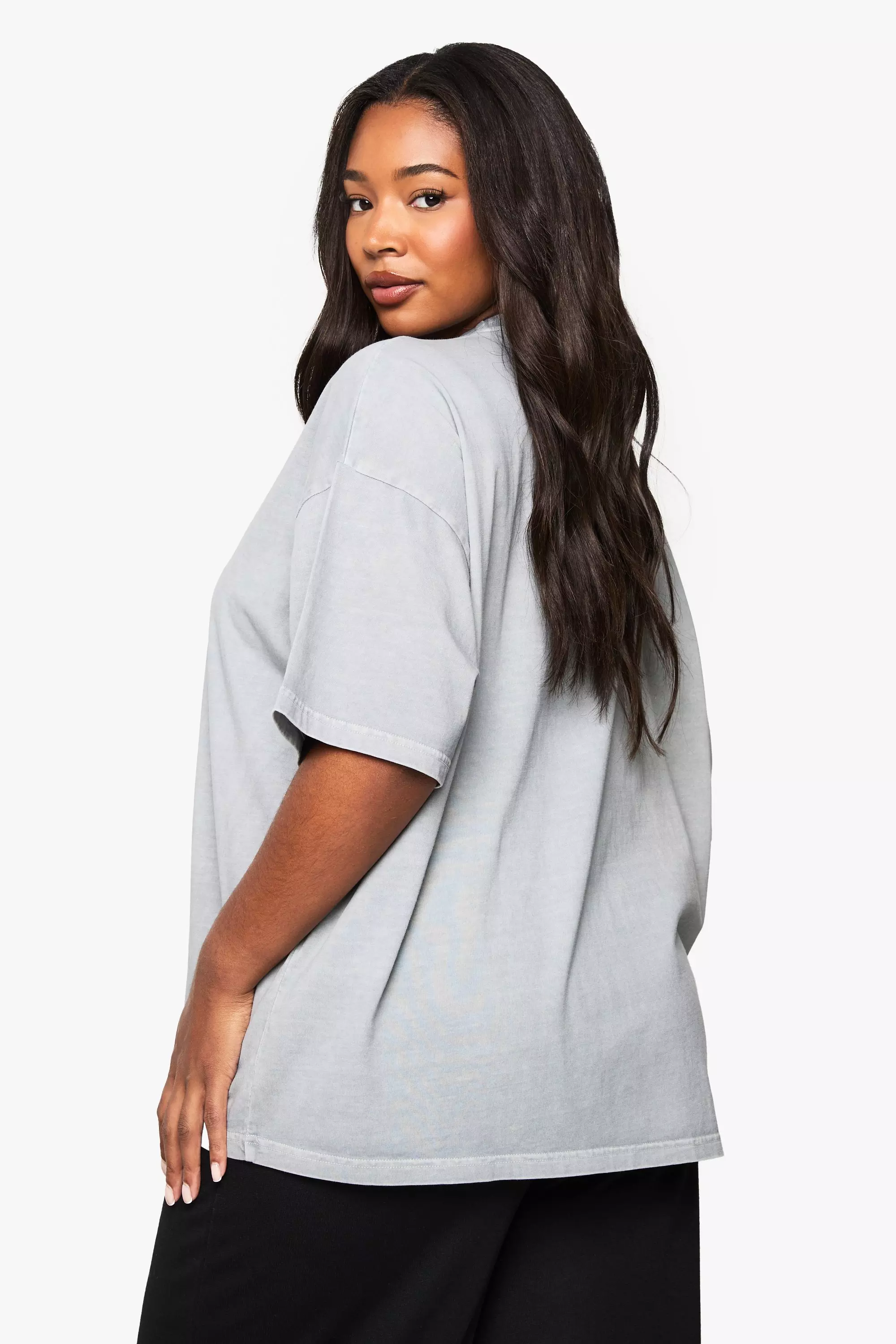 Ash grey Plus DSGN Studio Oversized T Shirt alternative image