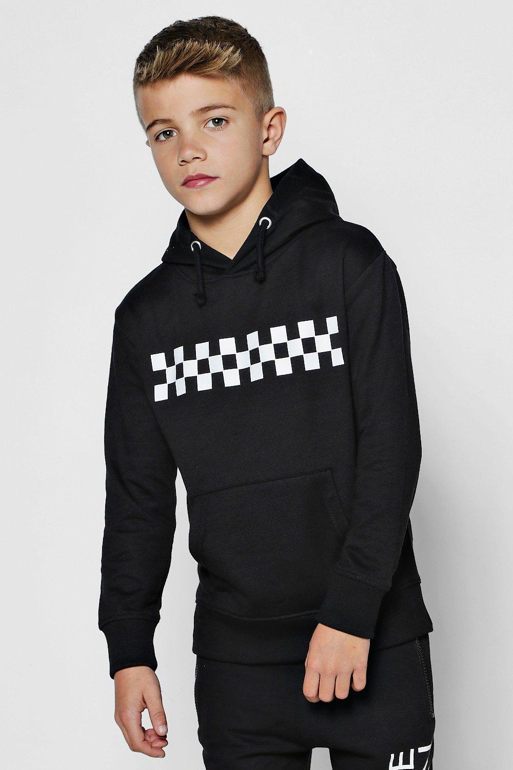 boys checkered hoodie