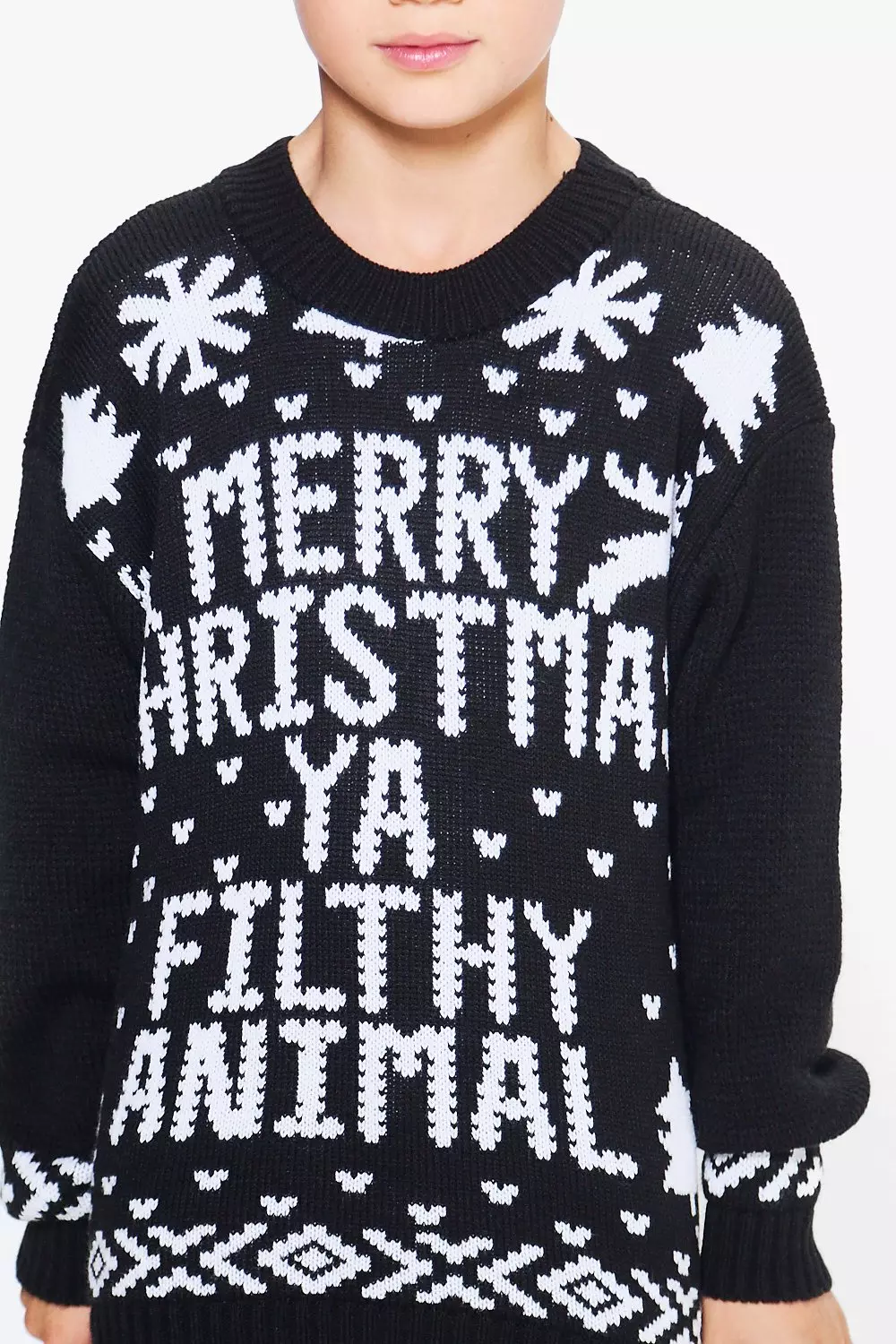 Boys Filthy Animal Christmas Jumper boohooMAN UK