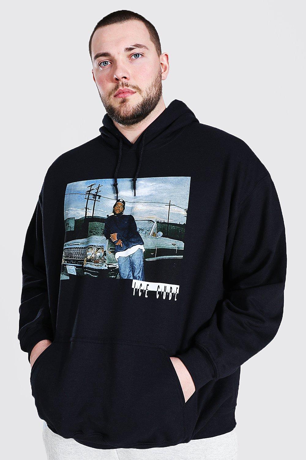 Plus Size Hoodie mit lizenziertem Ice Cube Print boohooMAN DE