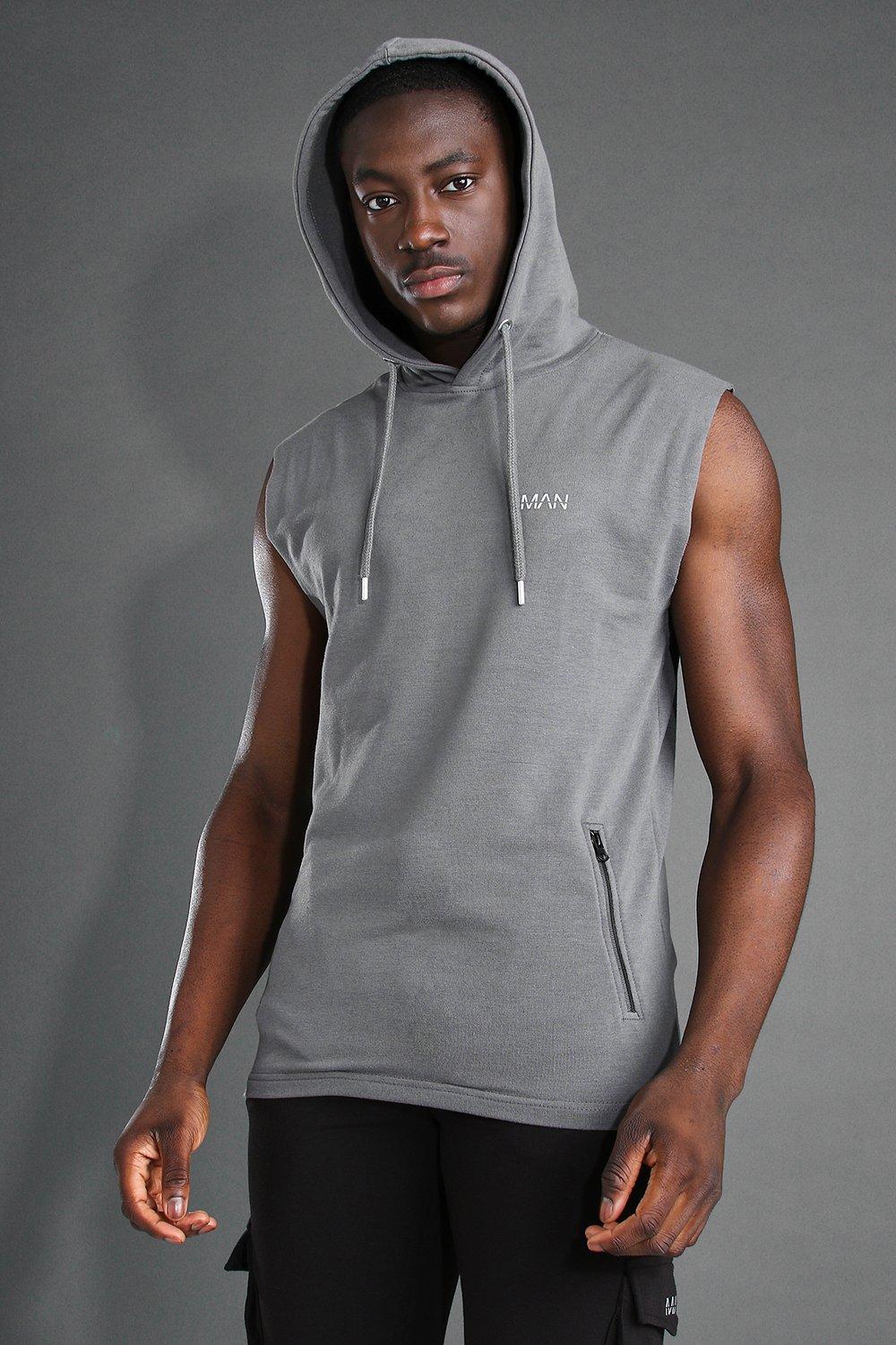 MAN Active Sleeveless Gym Hoodie boohooMAN USA