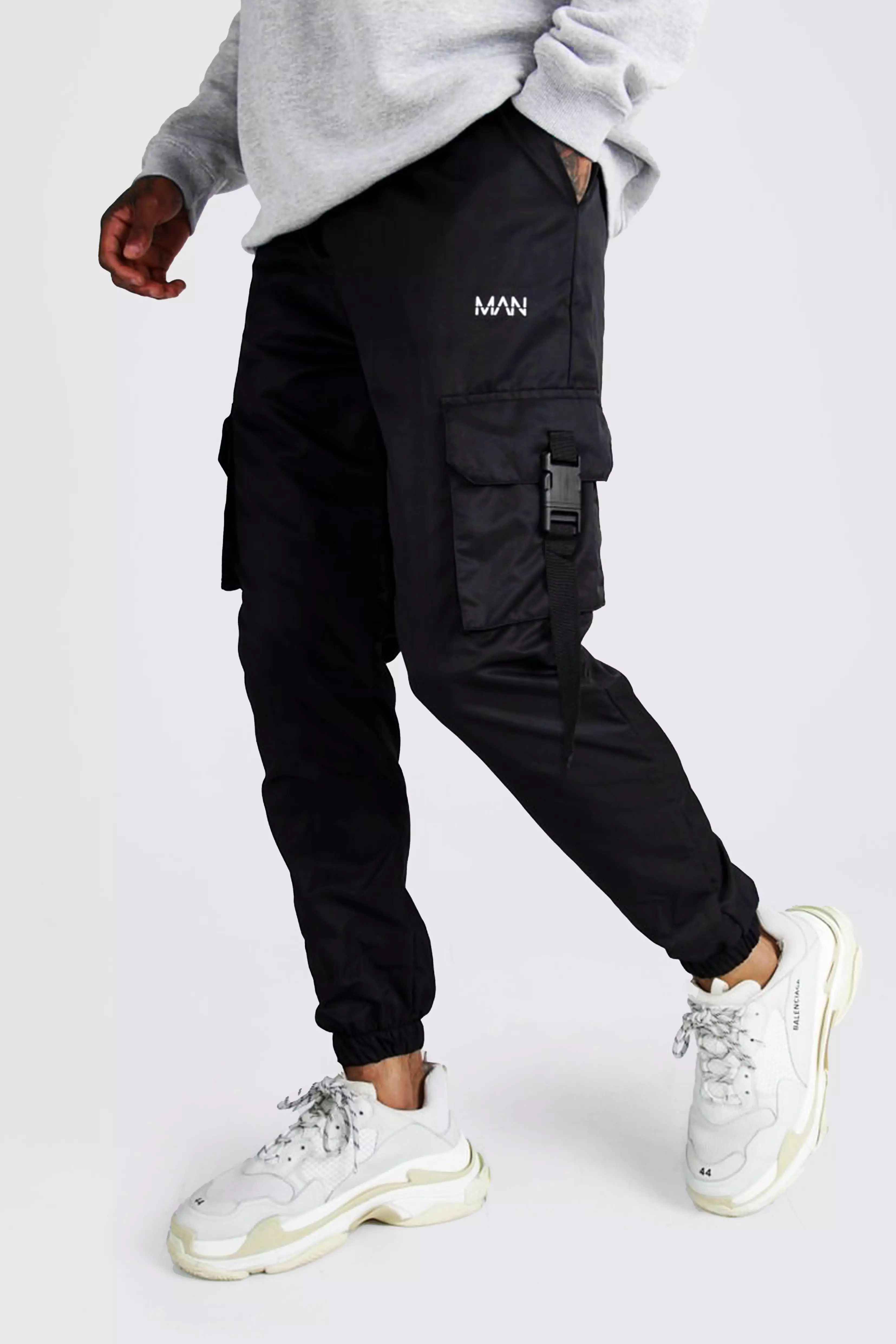 Tall Original Man Shell Buckle Joggers boohooMAN