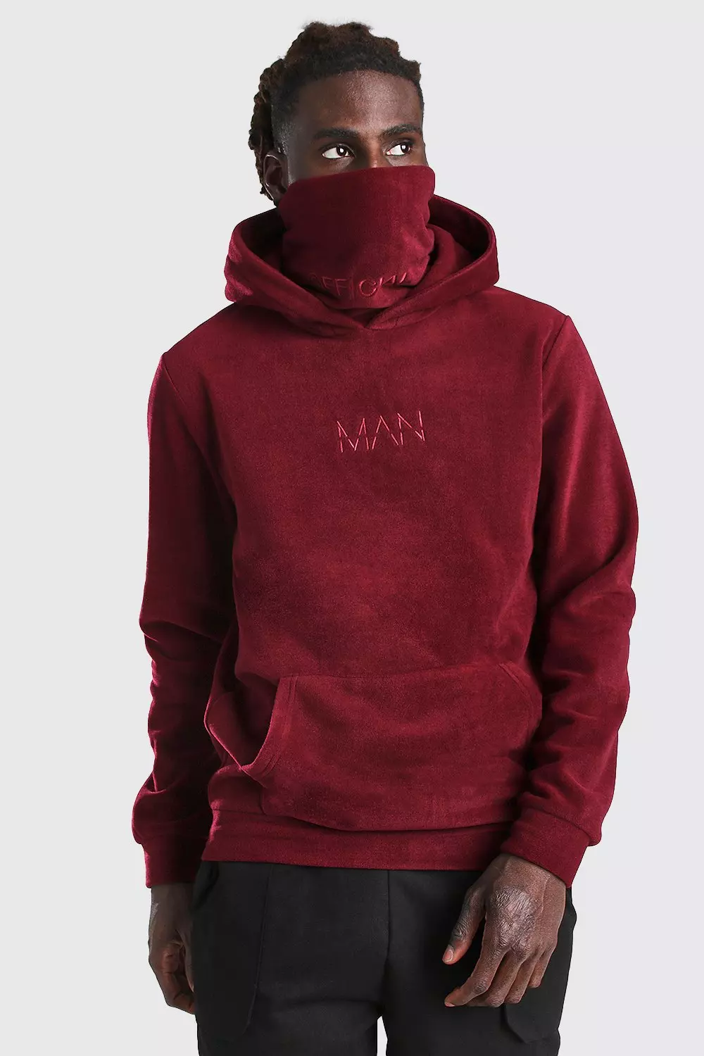Boohooman hoodie snood sale