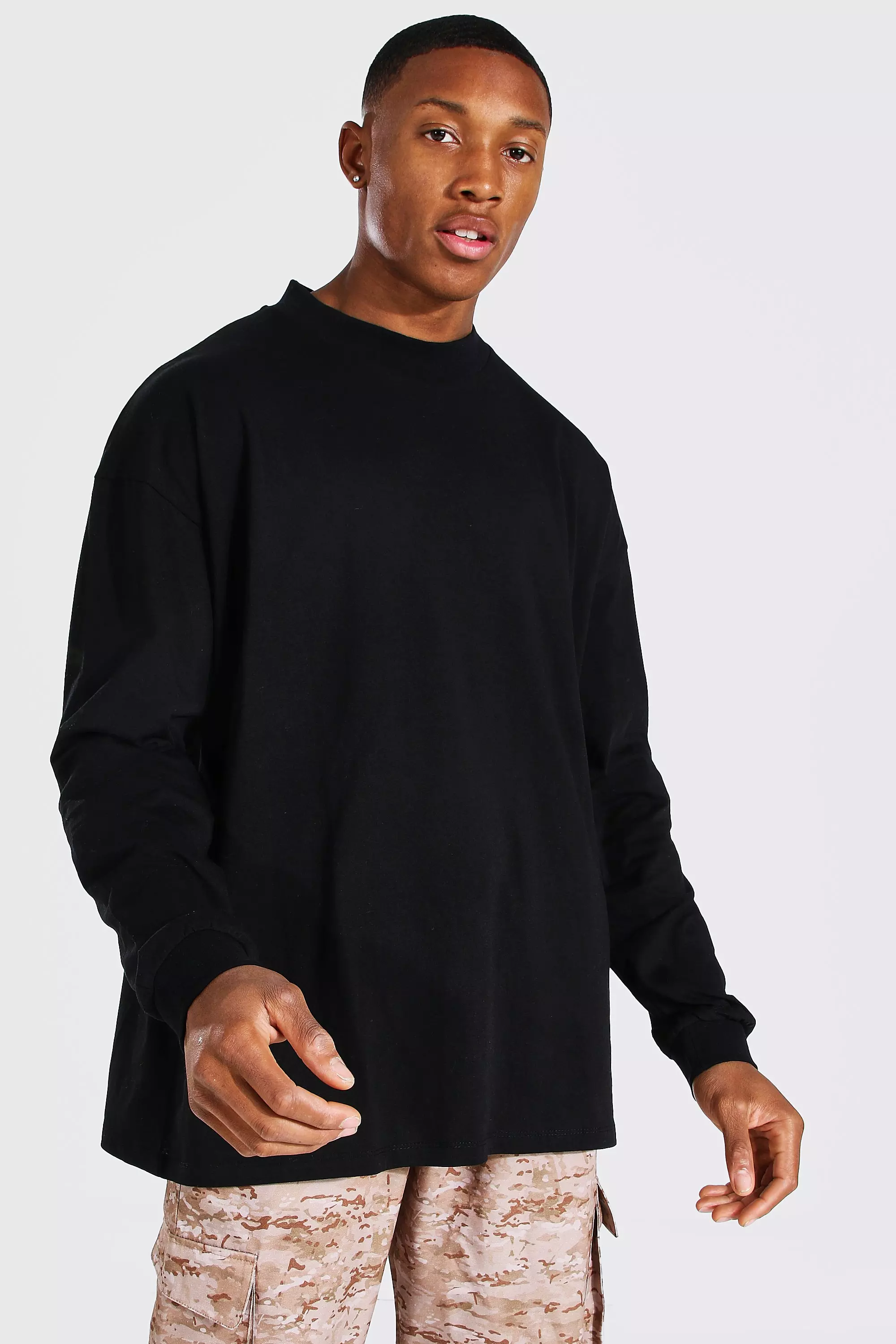 Long sleeve extended tee sale