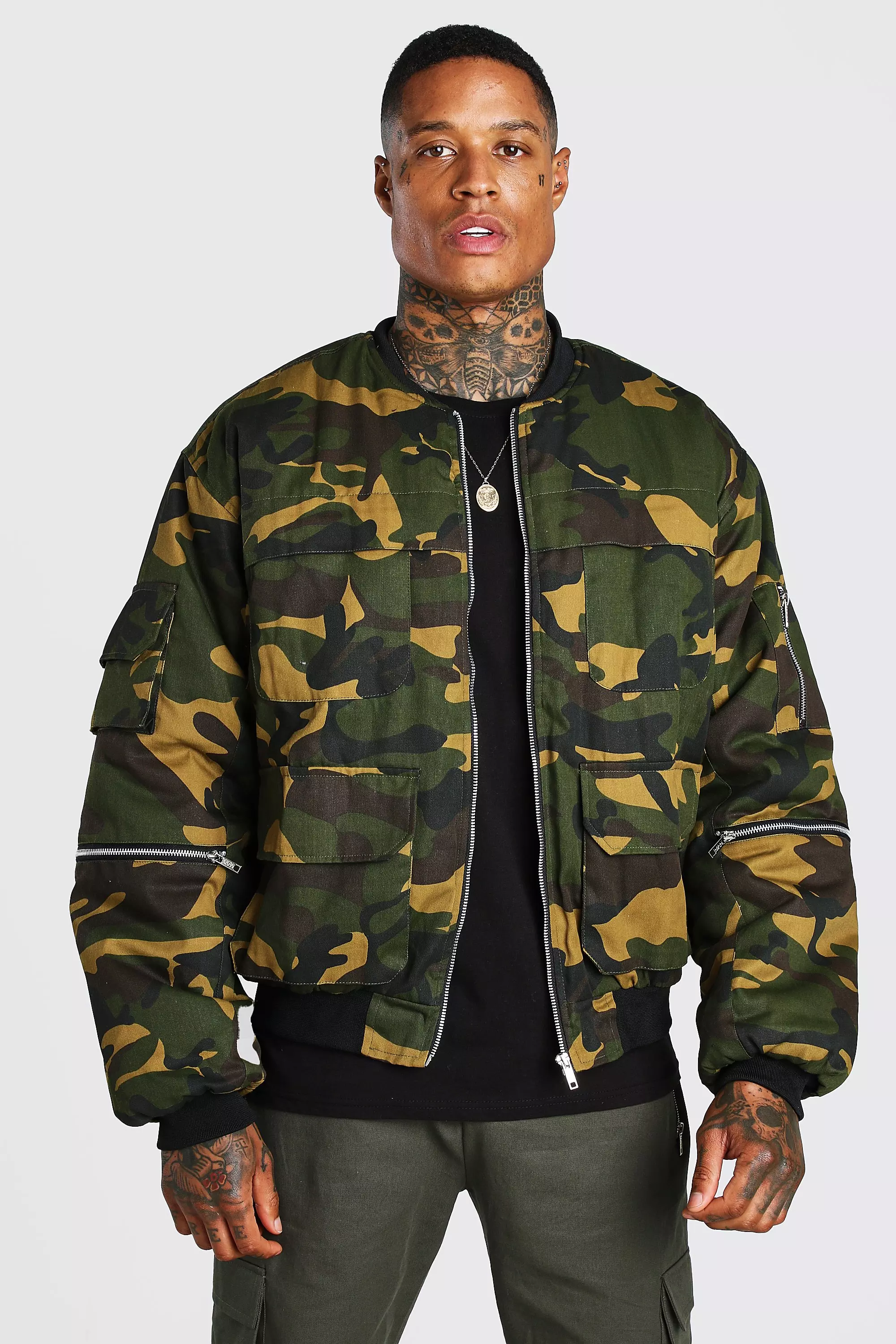 Camo bomber hotsell