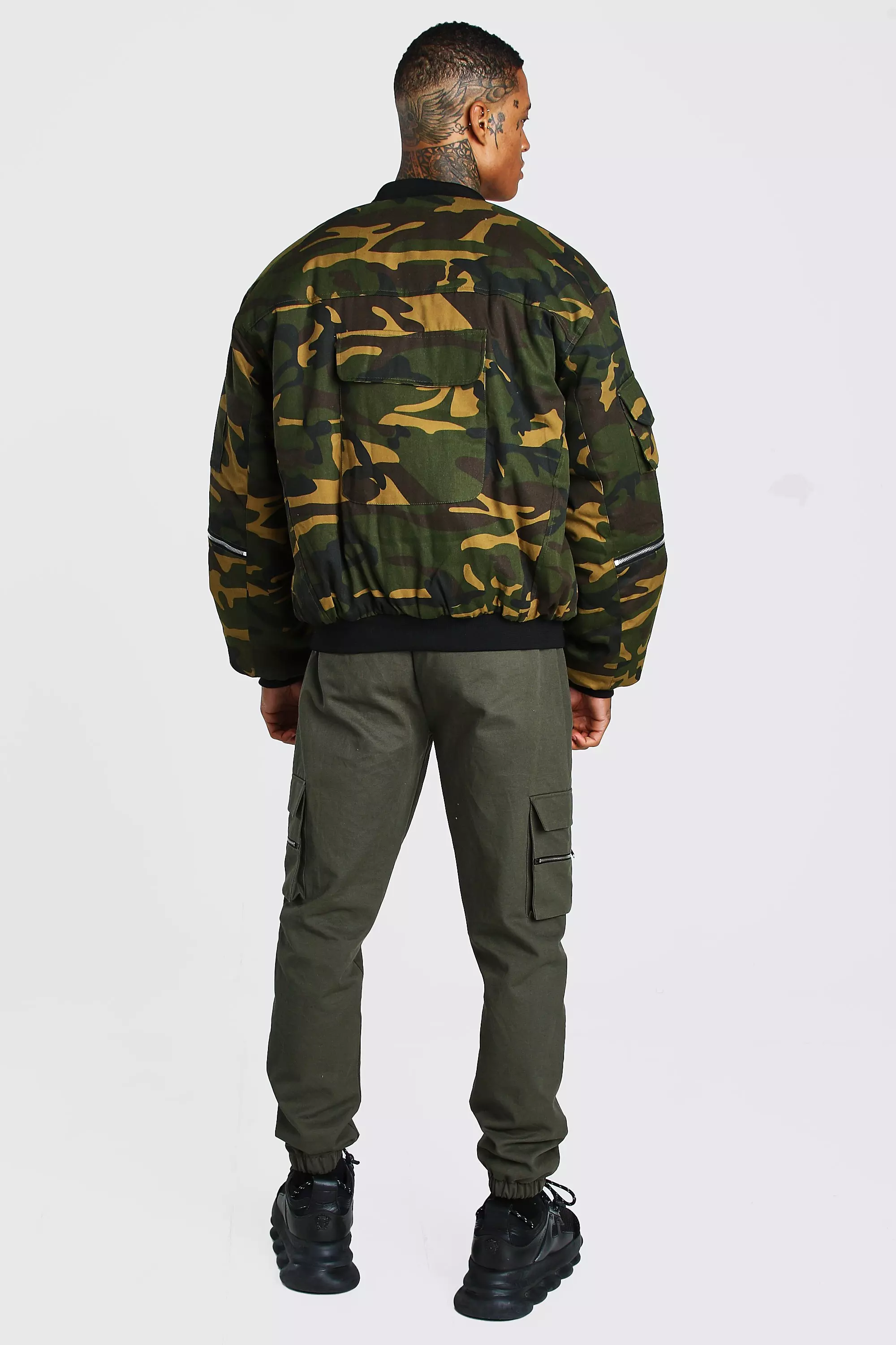 Boohooman camo jacket shop