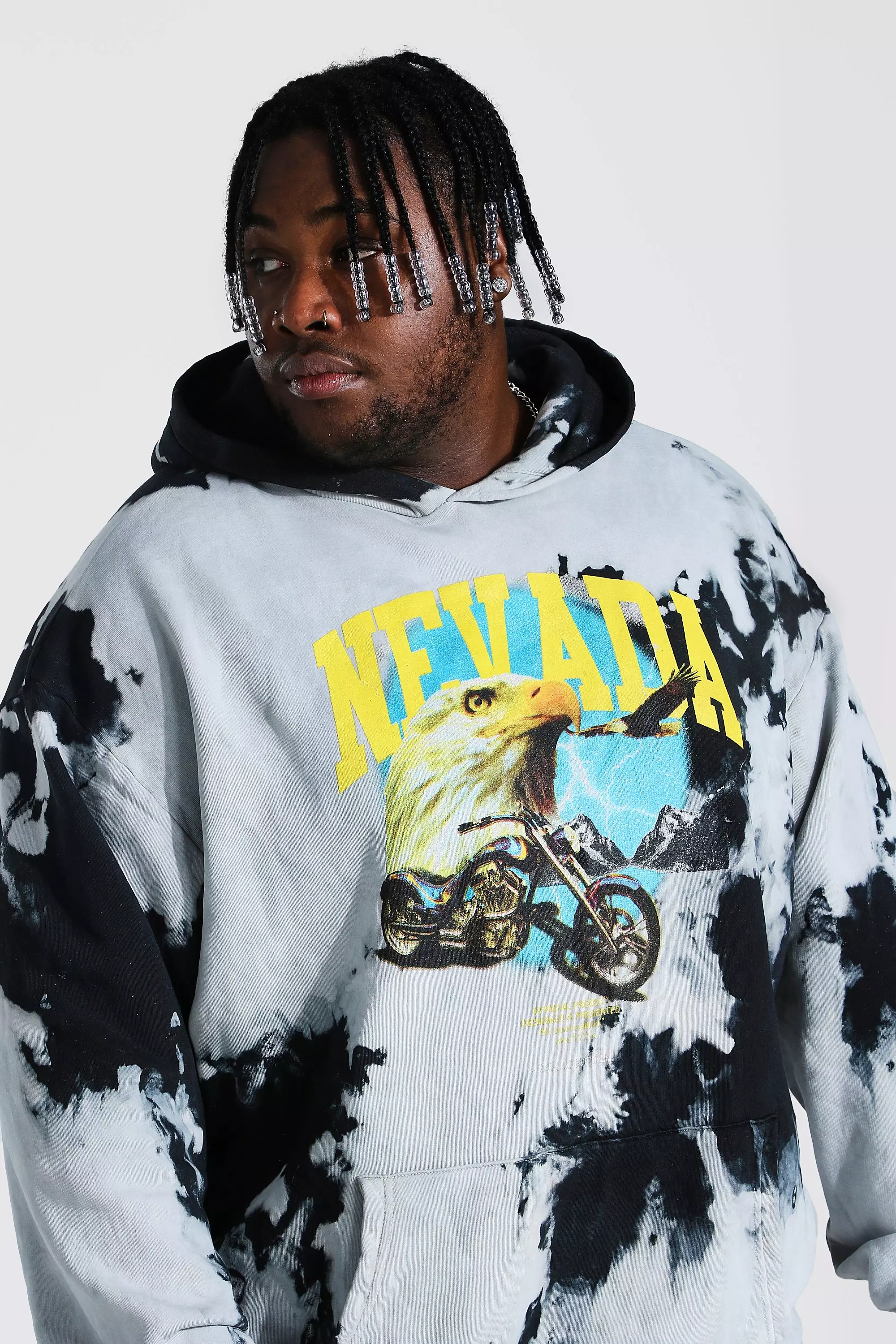 Plus size tie dye hoodie hotsell