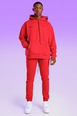 Red Skinny Fit MAN Bungee Cord Jogger