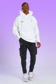 Tapered-Fit MAN Cargo-Jogginghose in Acid-Waschung, Anthrazit