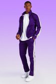 Purple Dove Embroidered Tricot Jogger with Tape