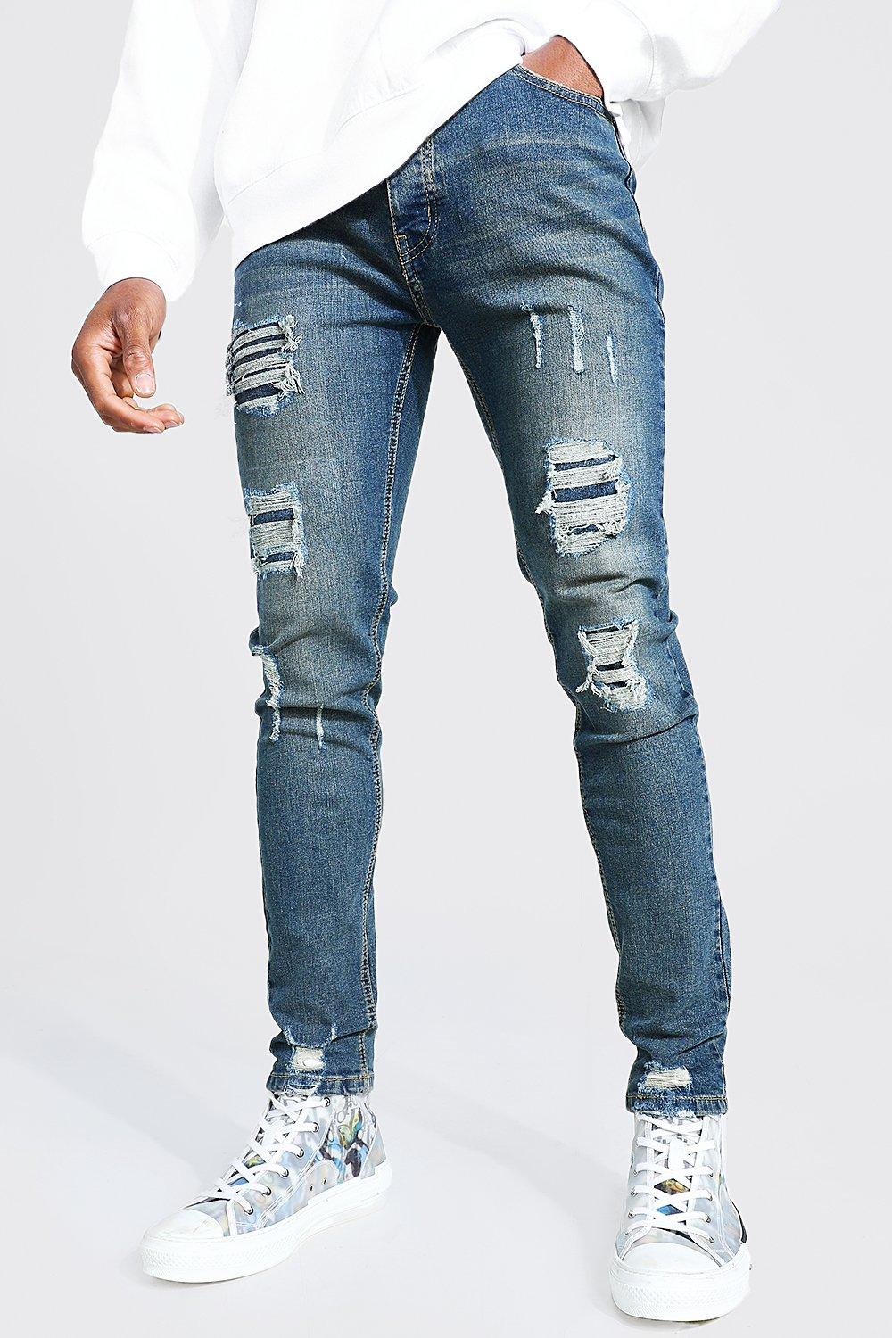 Mens Ripped Jeans Denim Distressed Jeans Boohooman