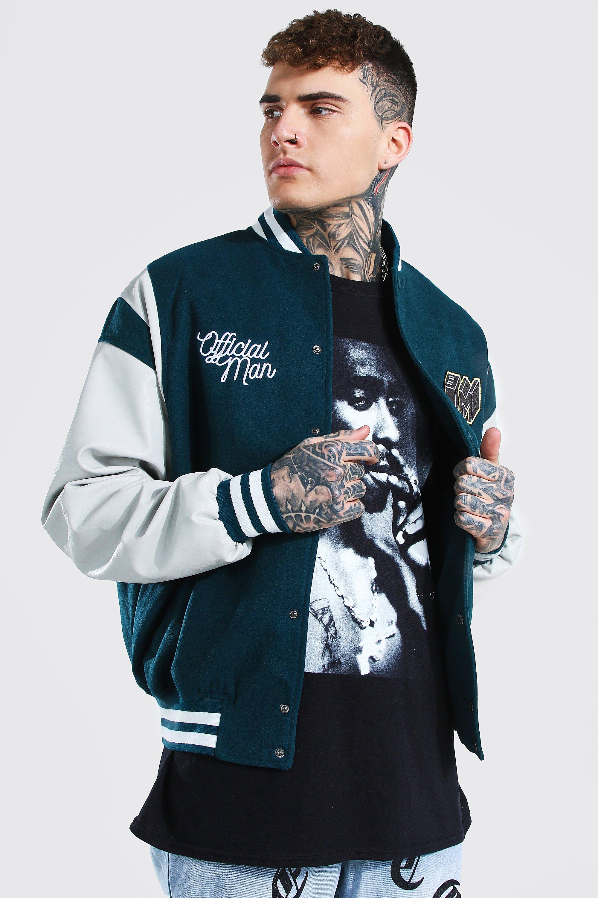 Bm Varsity Jacket | boohooMAN USA