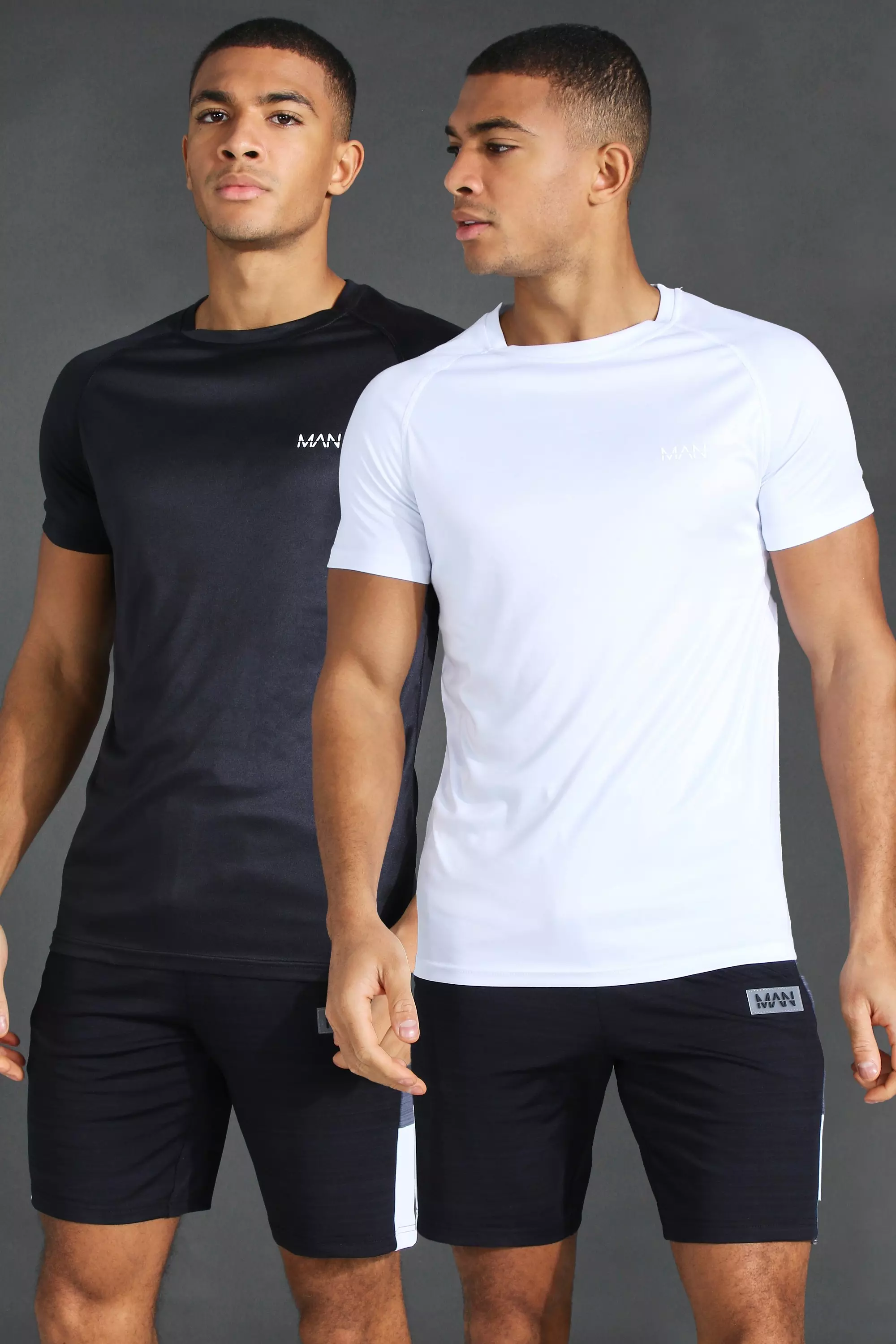 Multi Man Active Raglan T-Shirts (2 Stuks) alternatieve afbeelding