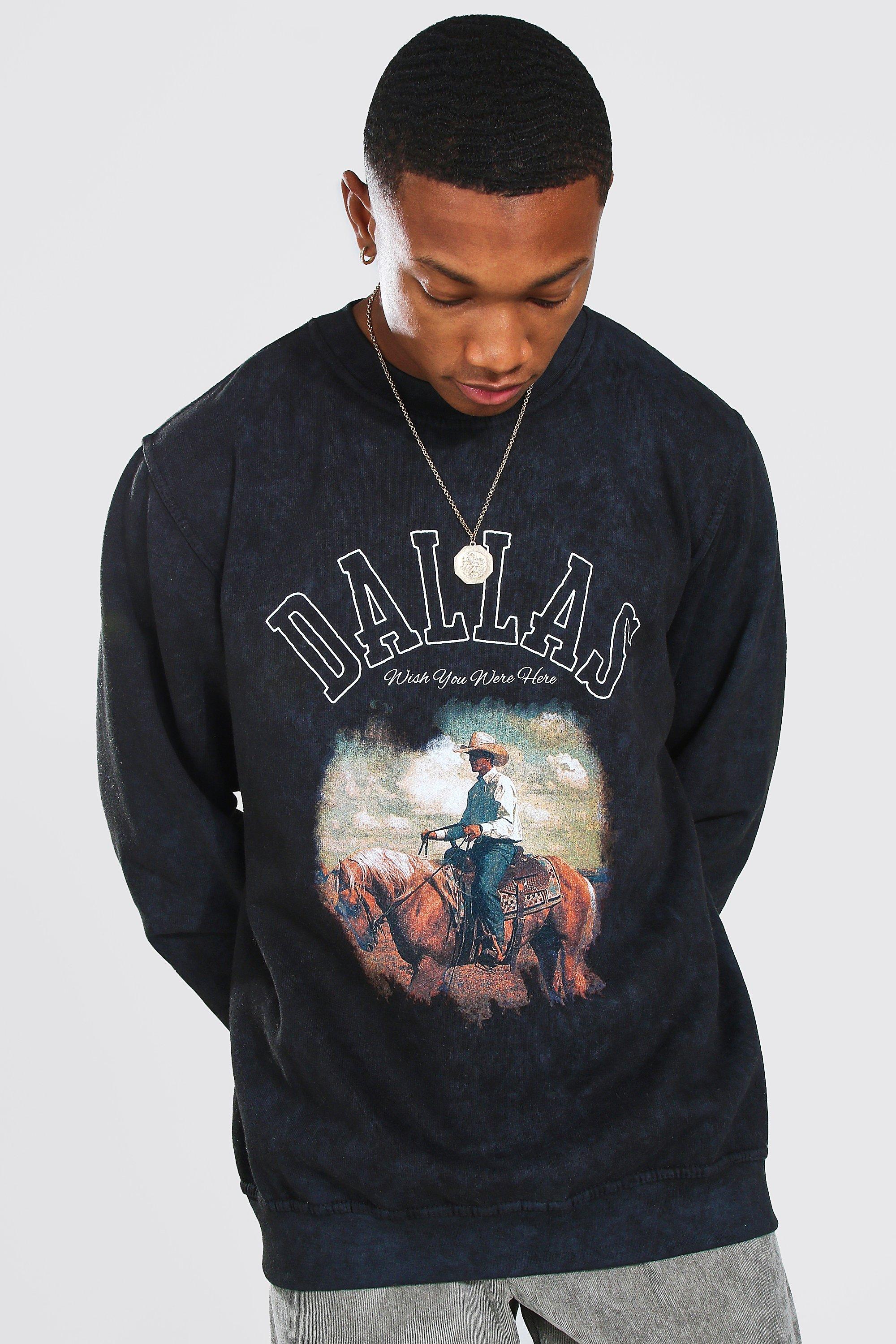 Dallas Cowboys Acid-wash Crewneck