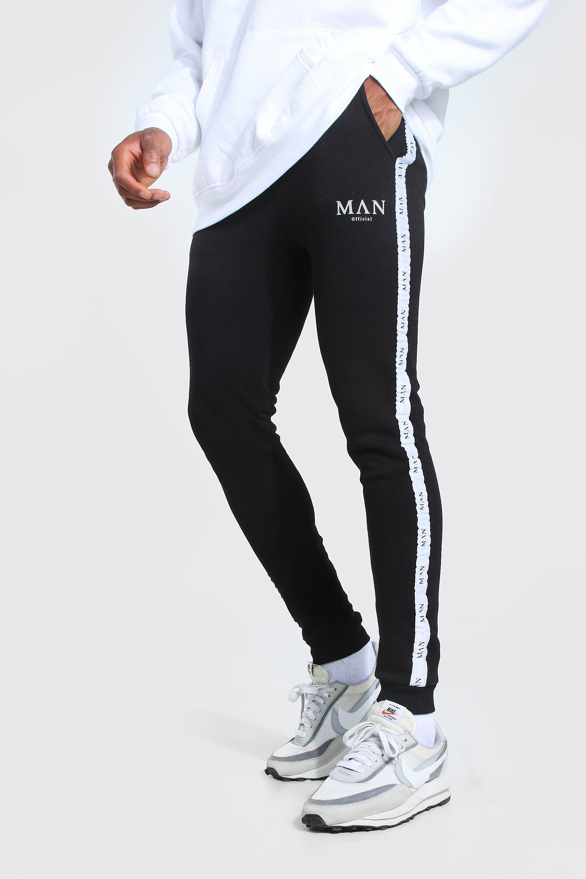 Boohooman slim fit joggers sale