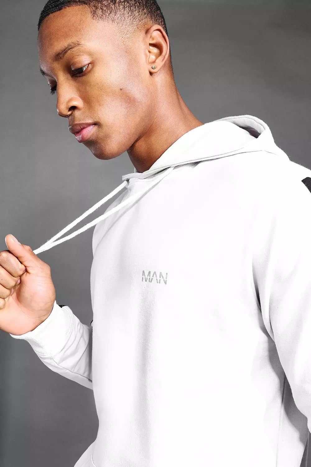 MAN Active Side Stripe Over The Head Hoodie boohooMAN