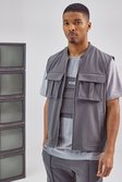 Charcoal Tailored Utility Vest