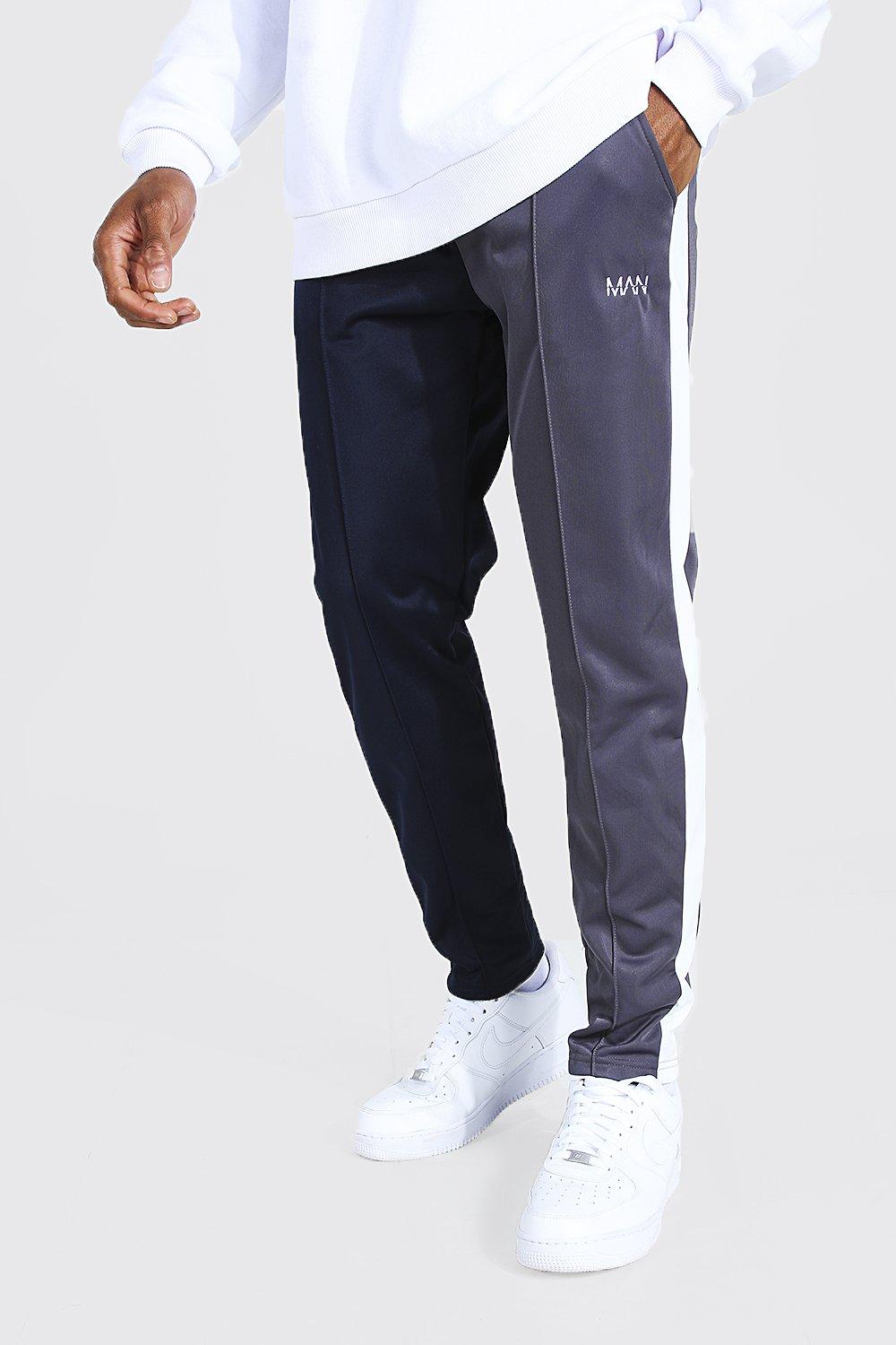 boohooman navy joggers