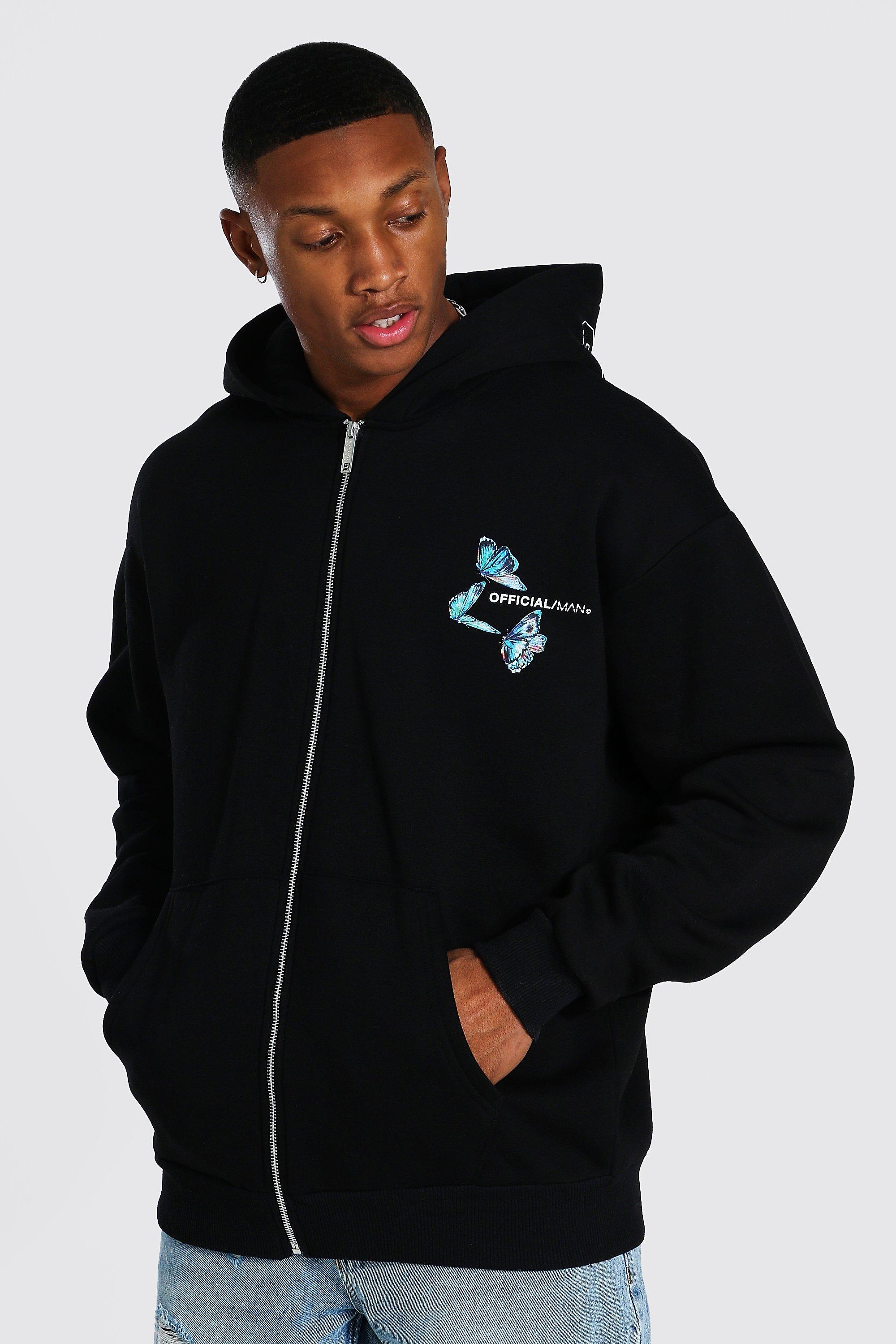 Boohooman hoodie online black